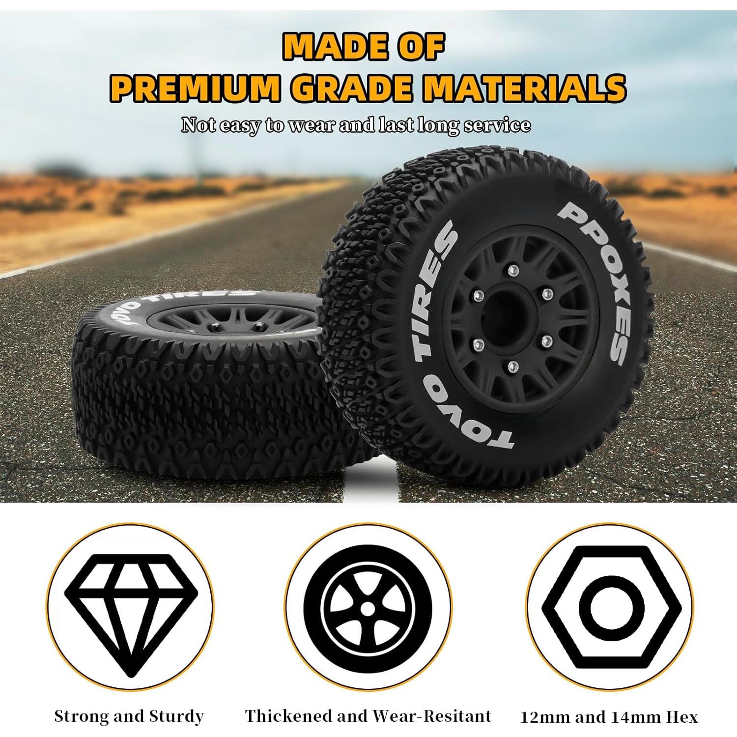 Ruedas y Neumáticos RC Daitoku 1/10 12mm/14mm Negro