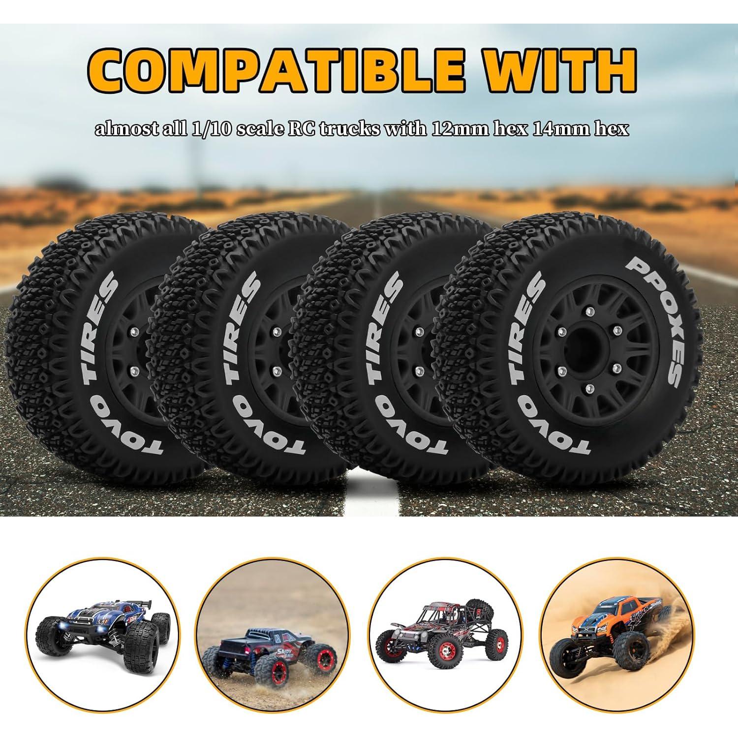 Ruedas y Neumáticos RC Daitoku 1/10 12mm/14mm Negro