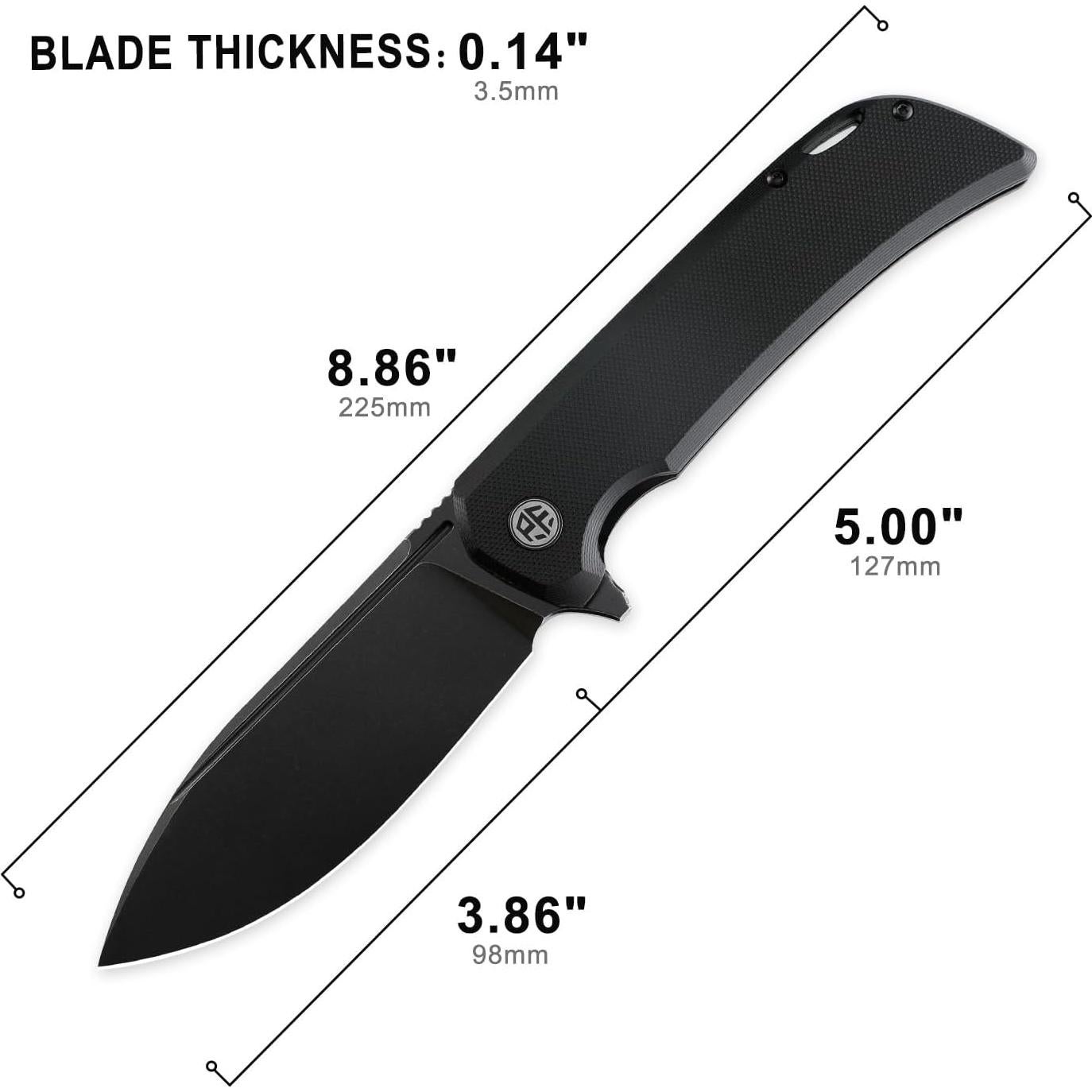 Cuchillo Plegable Pescado Petrificado PFB05 9.8 cm Acero 14C28N