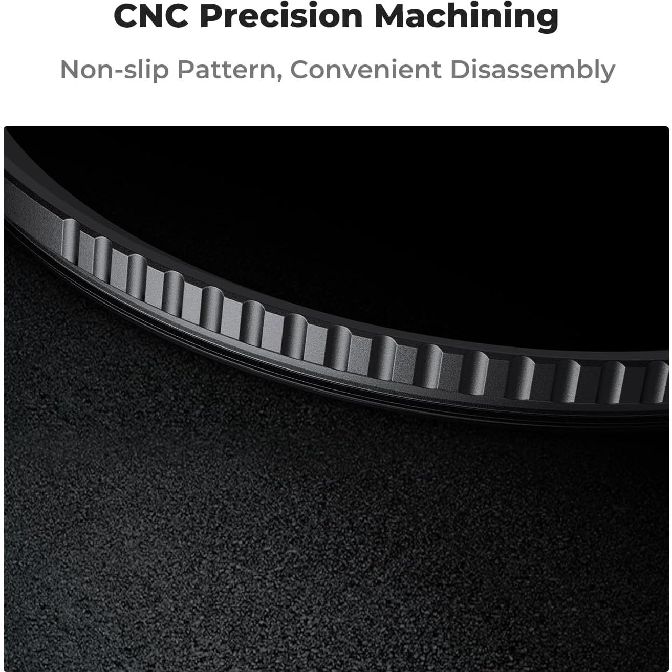 Filtro UV K&F Concept 43mm con Tapa de Lente de Vidrio Óptico