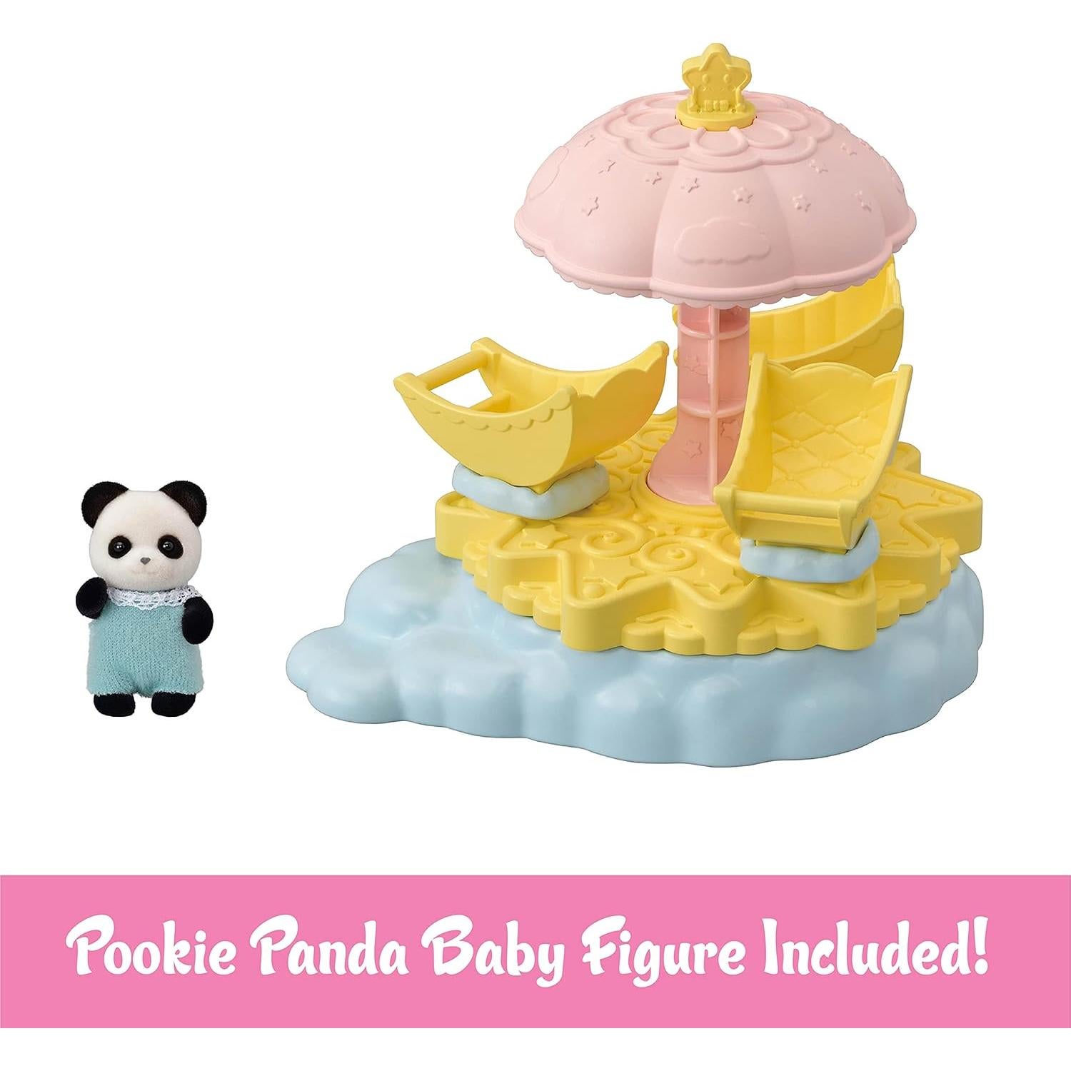 Carrusel Estrella Bebé Calico Critters con Pookie Panda