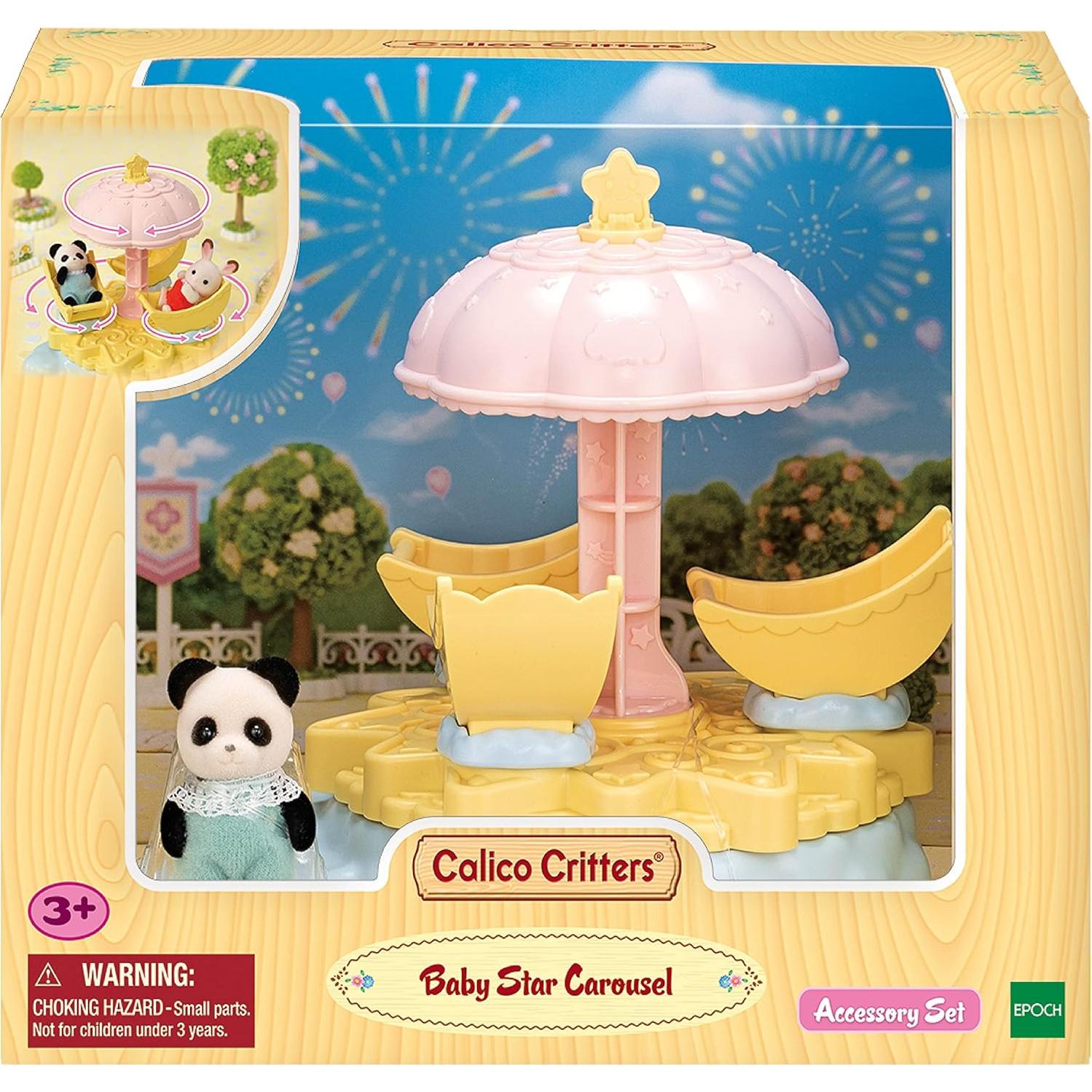 Carrusel Estrella Bebé Calico Critters con Pookie Panda