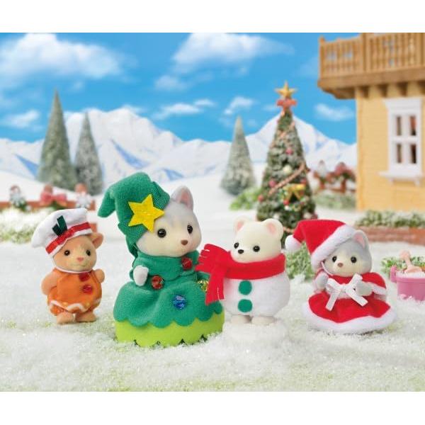 Set Amigos Felices de Navidad Calico Critters con 4 Figuras