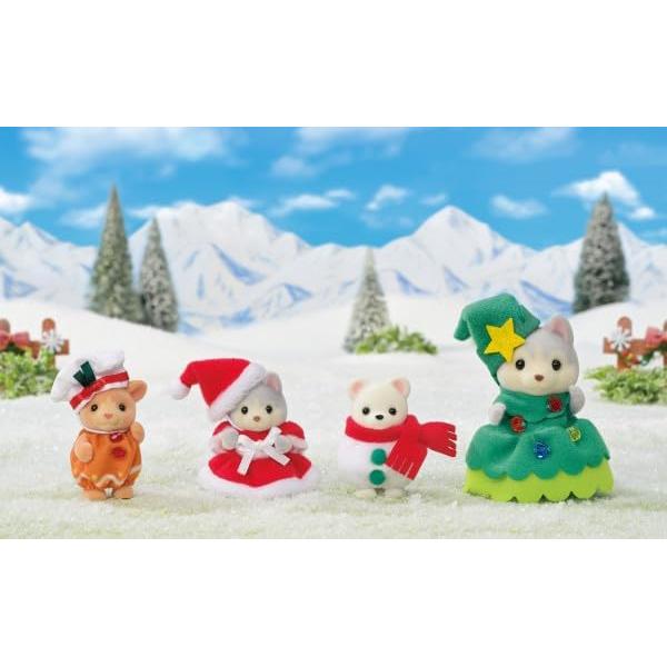 Set Amigos Felices de Navidad Calico Critters con 4 Figuras