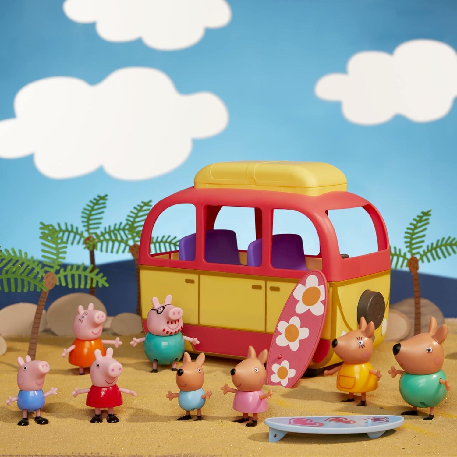 Campervan Peppa Pig Visita Australia con 8 Figuras