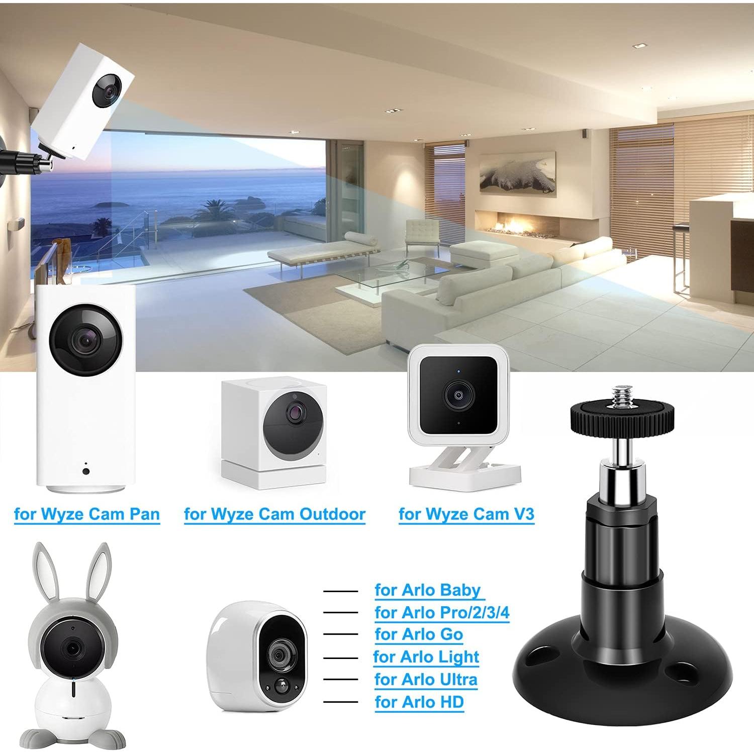 Soporte de Pared FastSnail para Wyze Cam Pan y V3 - Negro