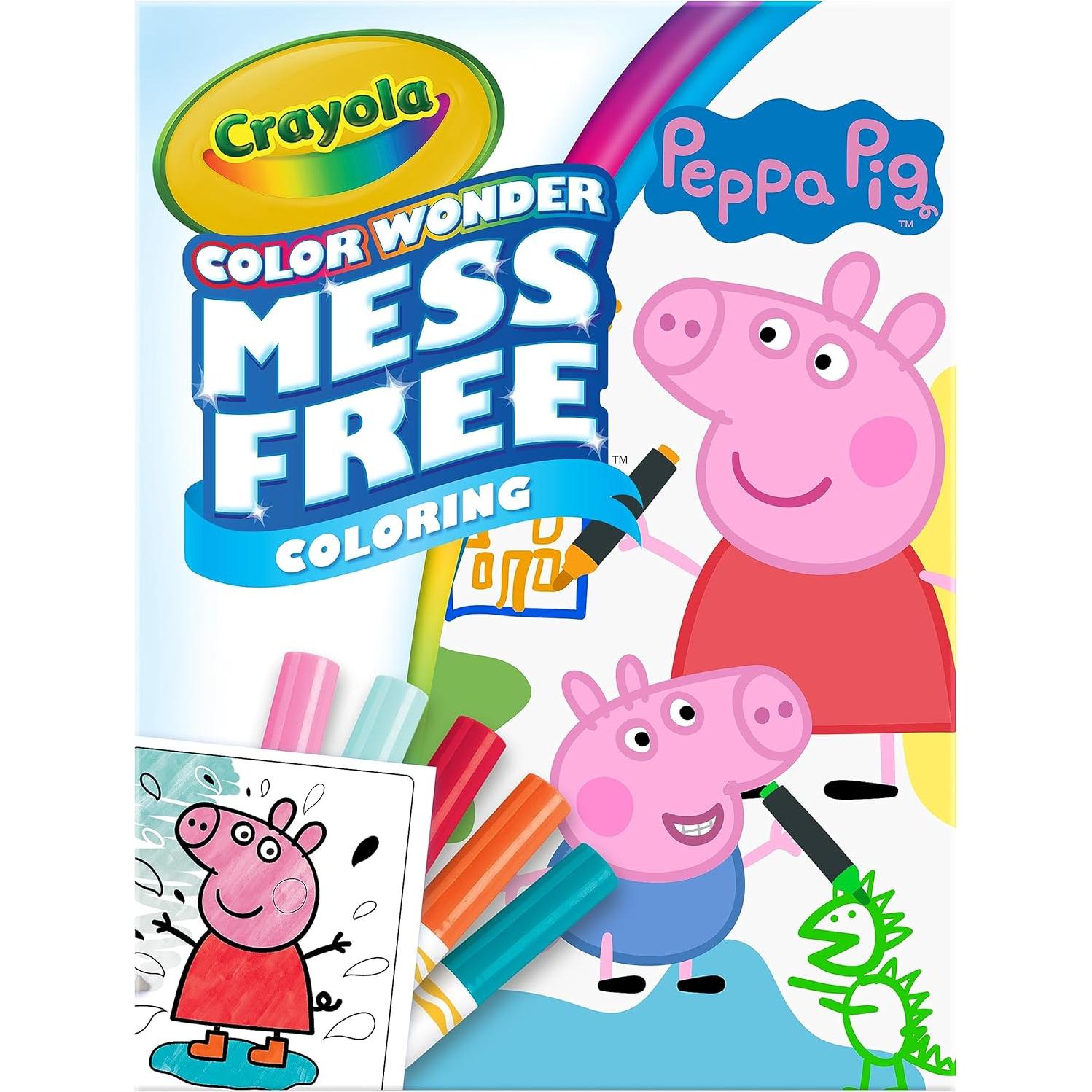 Conjunto Color Wonder Crayola Peppa Pig 18 Páginas y 5 Marcadores