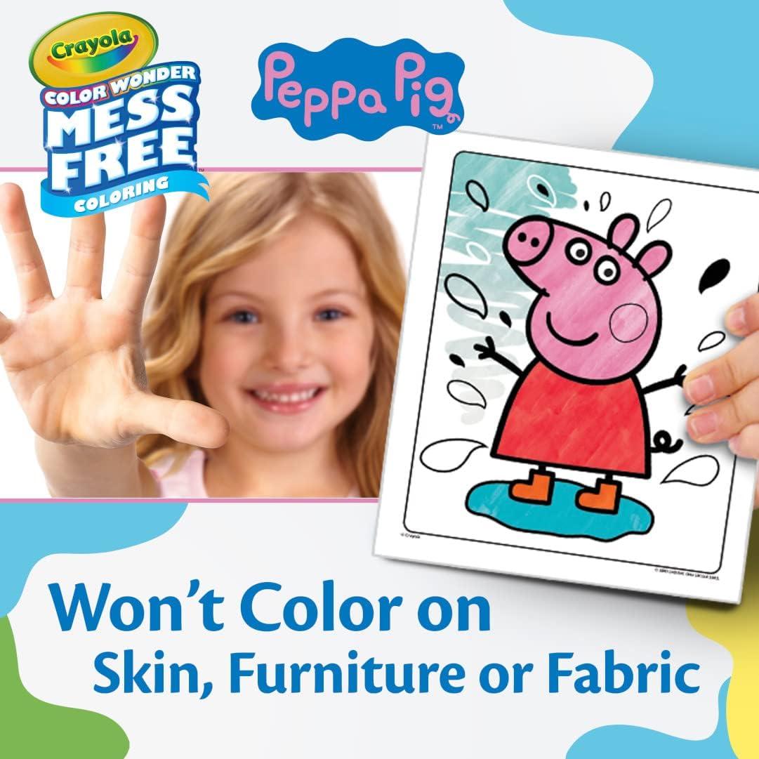 Conjunto Color Wonder Crayola Peppa Pig 18 Páginas y 5 Marcadores