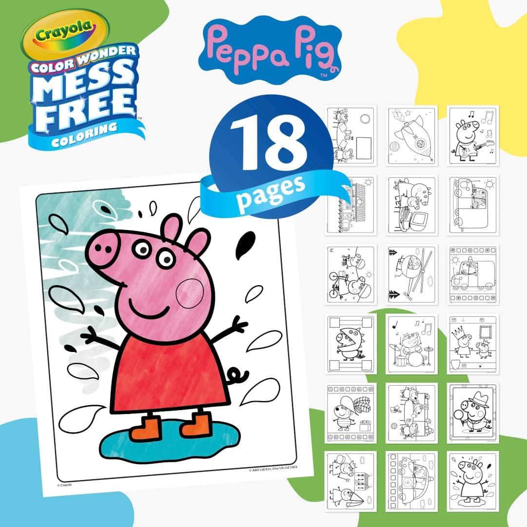 Conjunto Color Wonder Crayola Peppa Pig 18 Páginas y 5 Marcadores