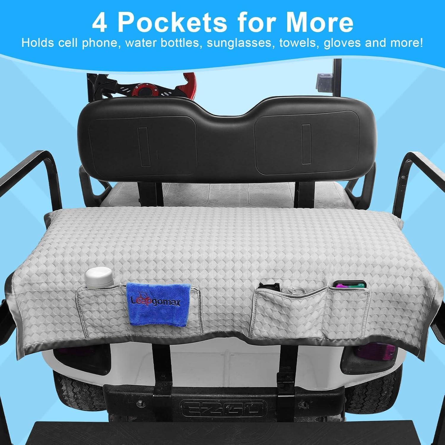 Funda de Asiento Trasero para Carro de Golf LEAPGOMAX Gris