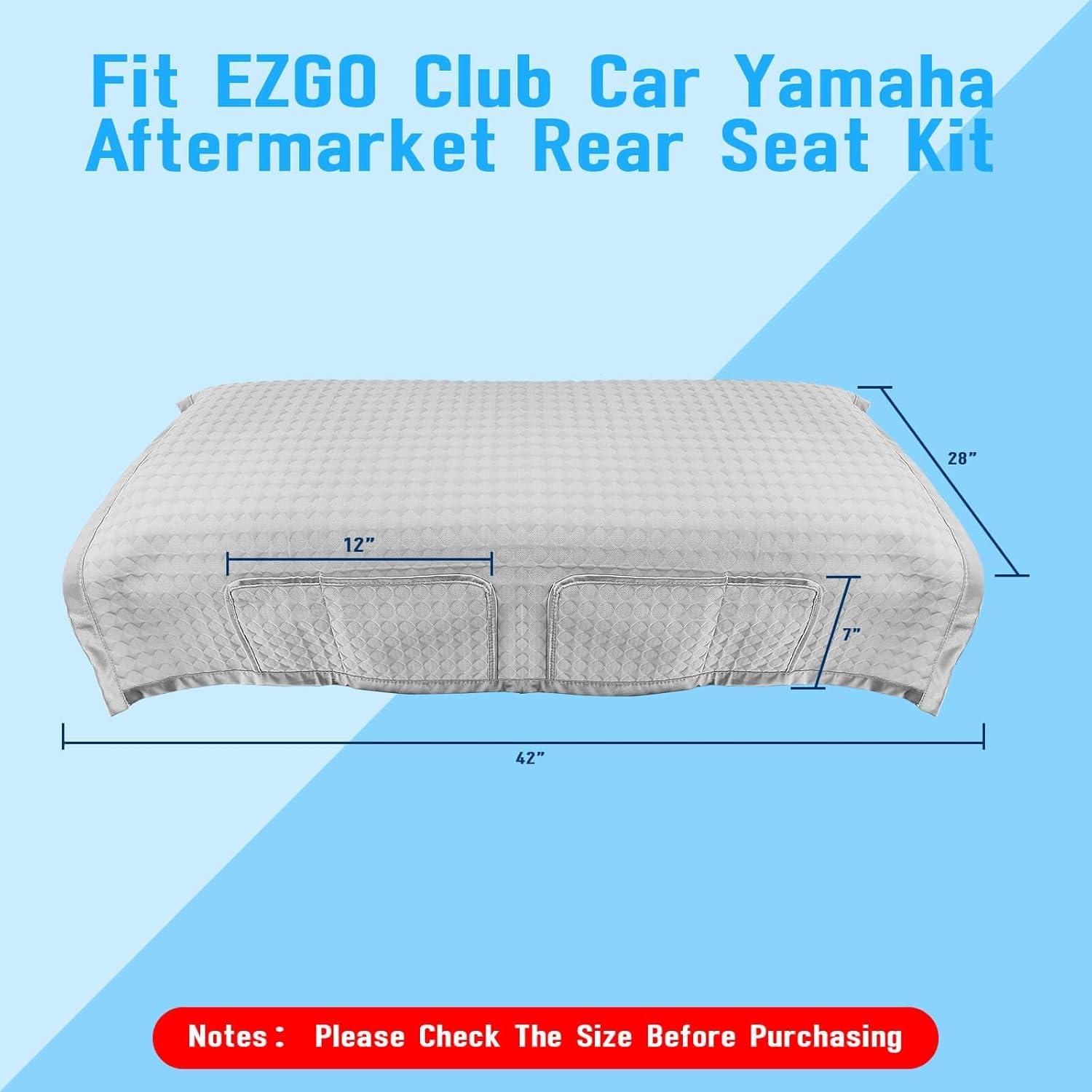 Funda de Asiento Trasero para Carro de Golf LEAPGOMAX Gris