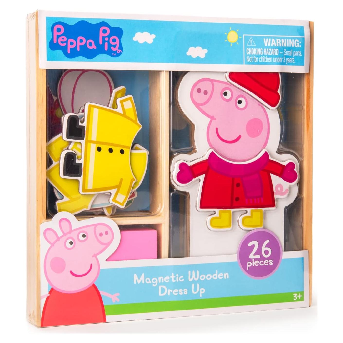 Muñeca Magnética de Madera Peppa Pig con 26 Piezas