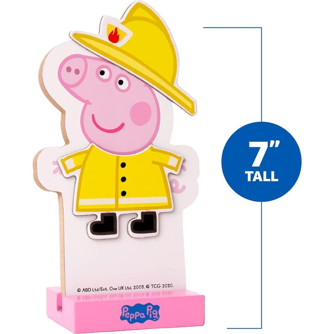 Muñeca Magnética de Madera Peppa Pig con 26 Piezas