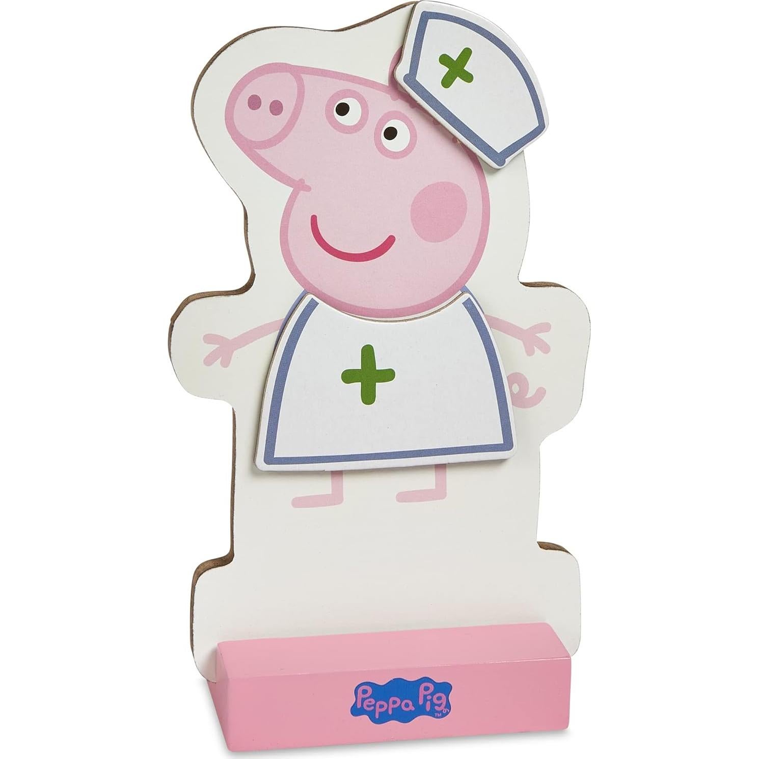 Muñeca Magnética de Madera Peppa Pig con 26 Piezas