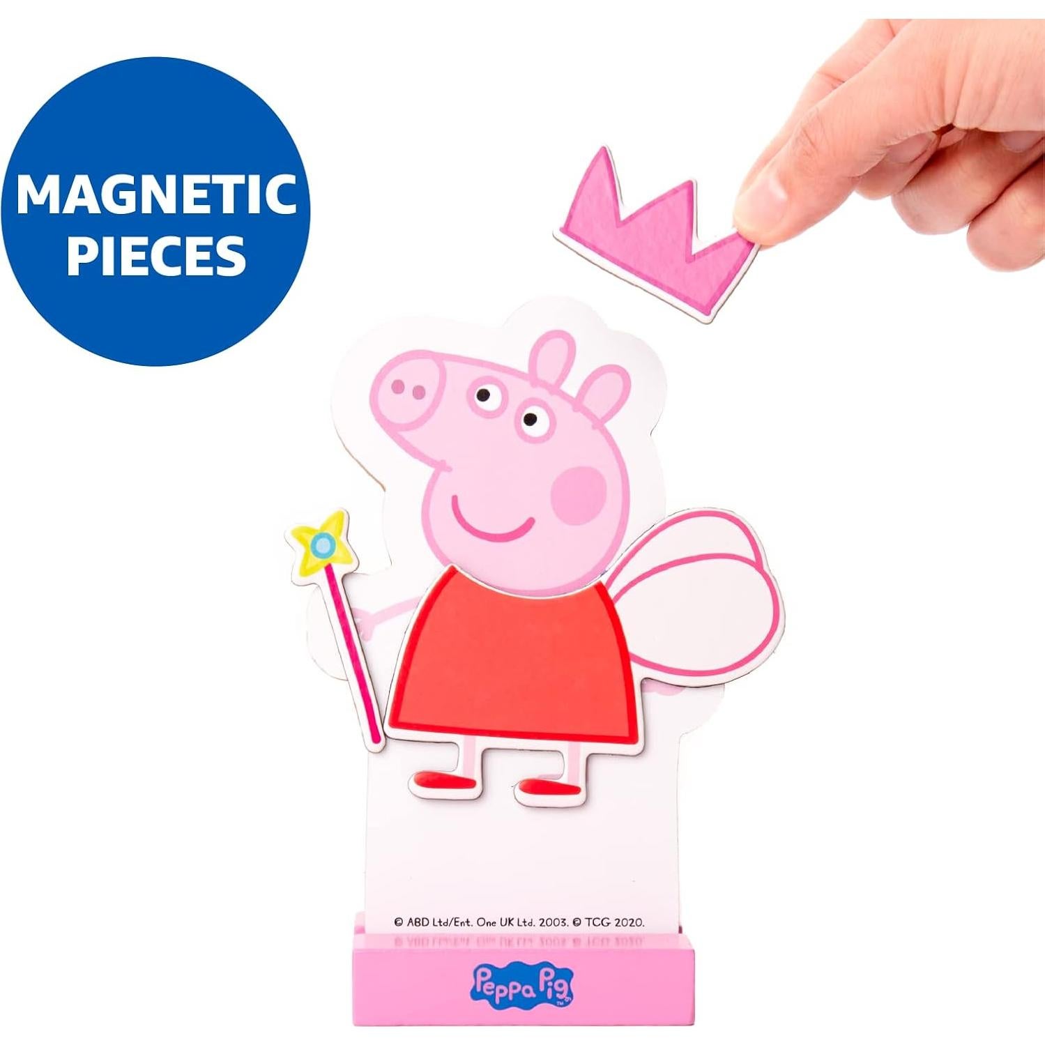 Muñeca Magnética de Madera Peppa Pig con 26 Piezas