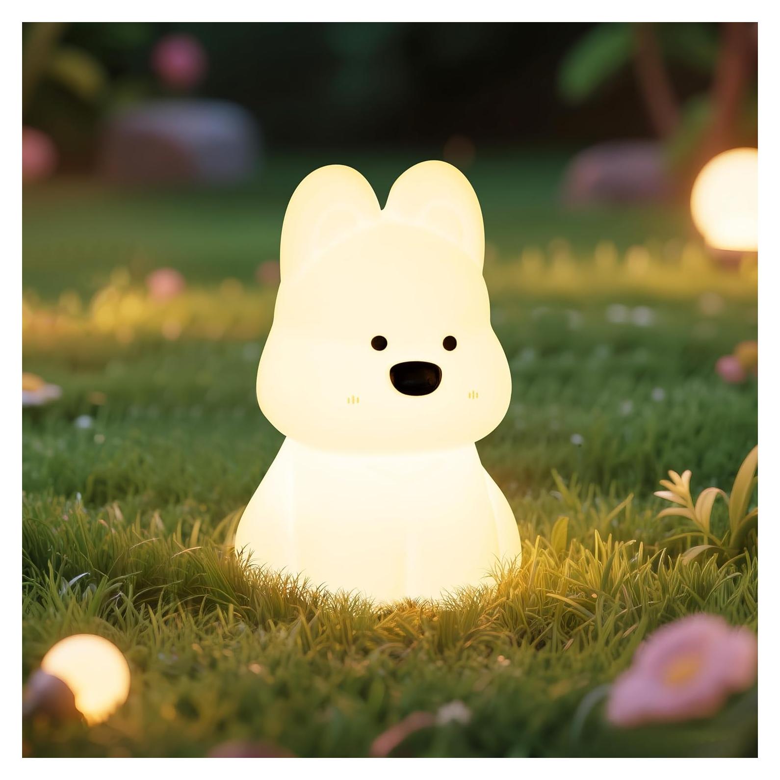 Luz Nocturna LED Silicona Loatme Perro 11x11 cm 7 Colores