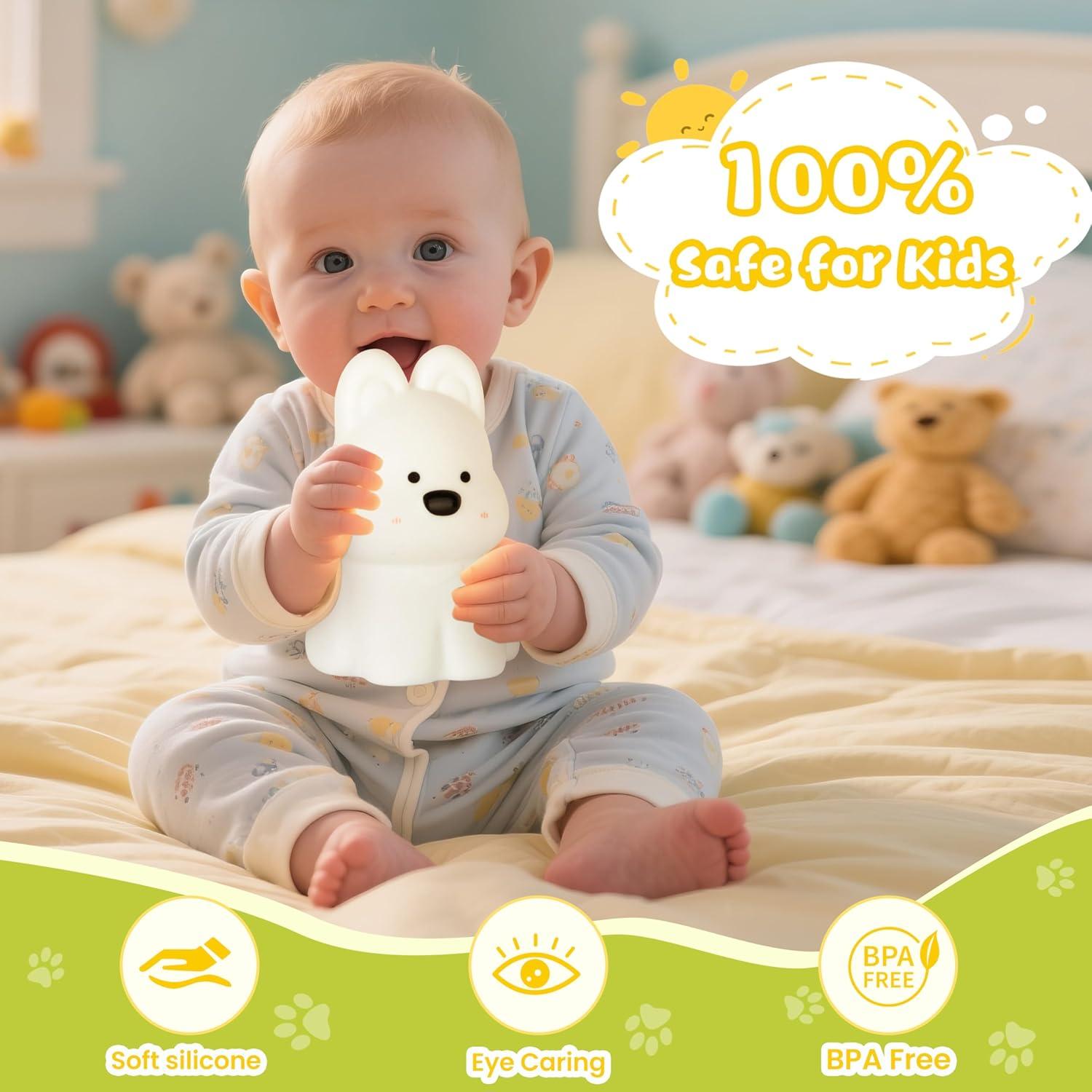 Luz Nocturna LED Silicona Loatme Perro 11x11 cm 7 Colores