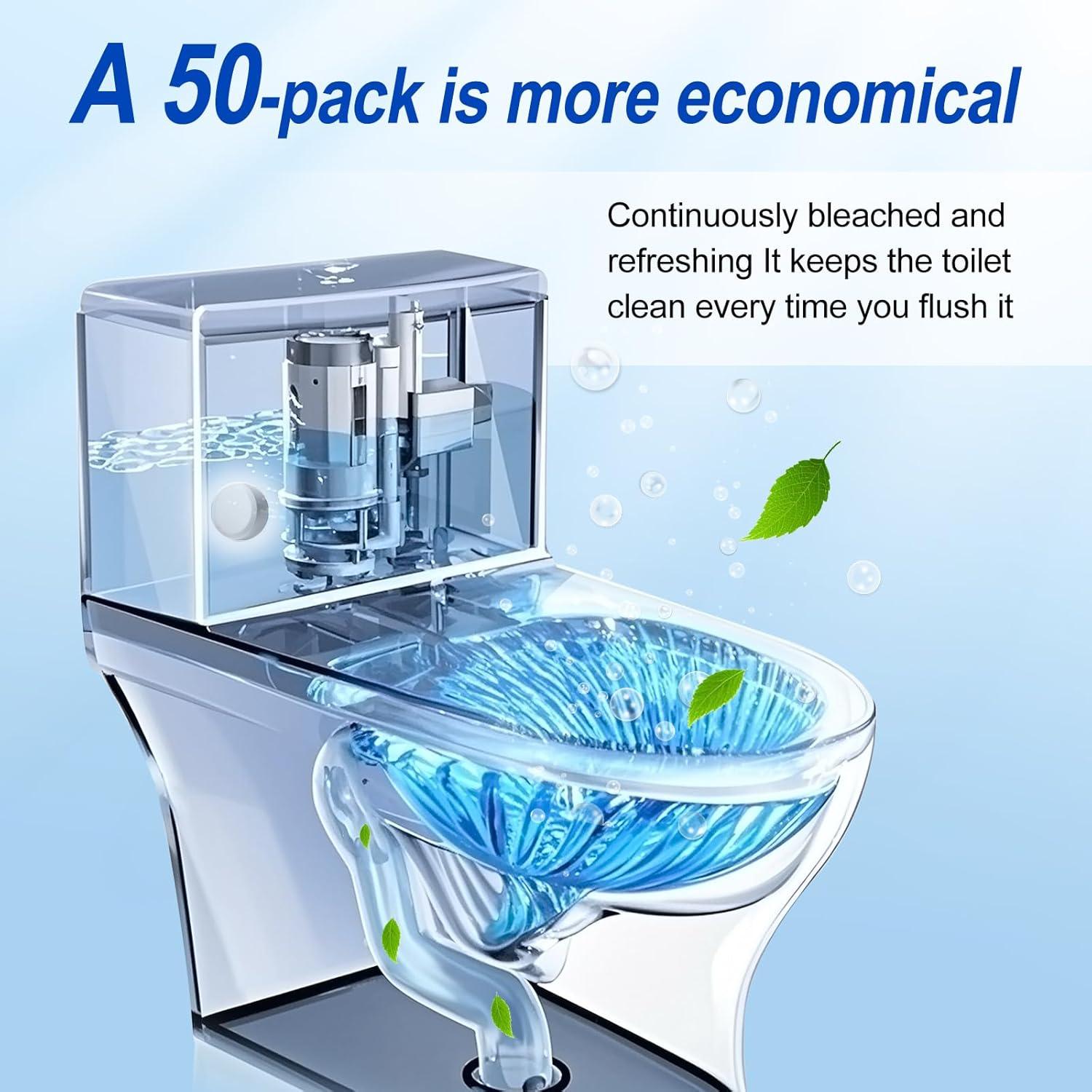Tabletas Limpiadoras para Inodoro - 50 Unidades - Aroma Fresco
