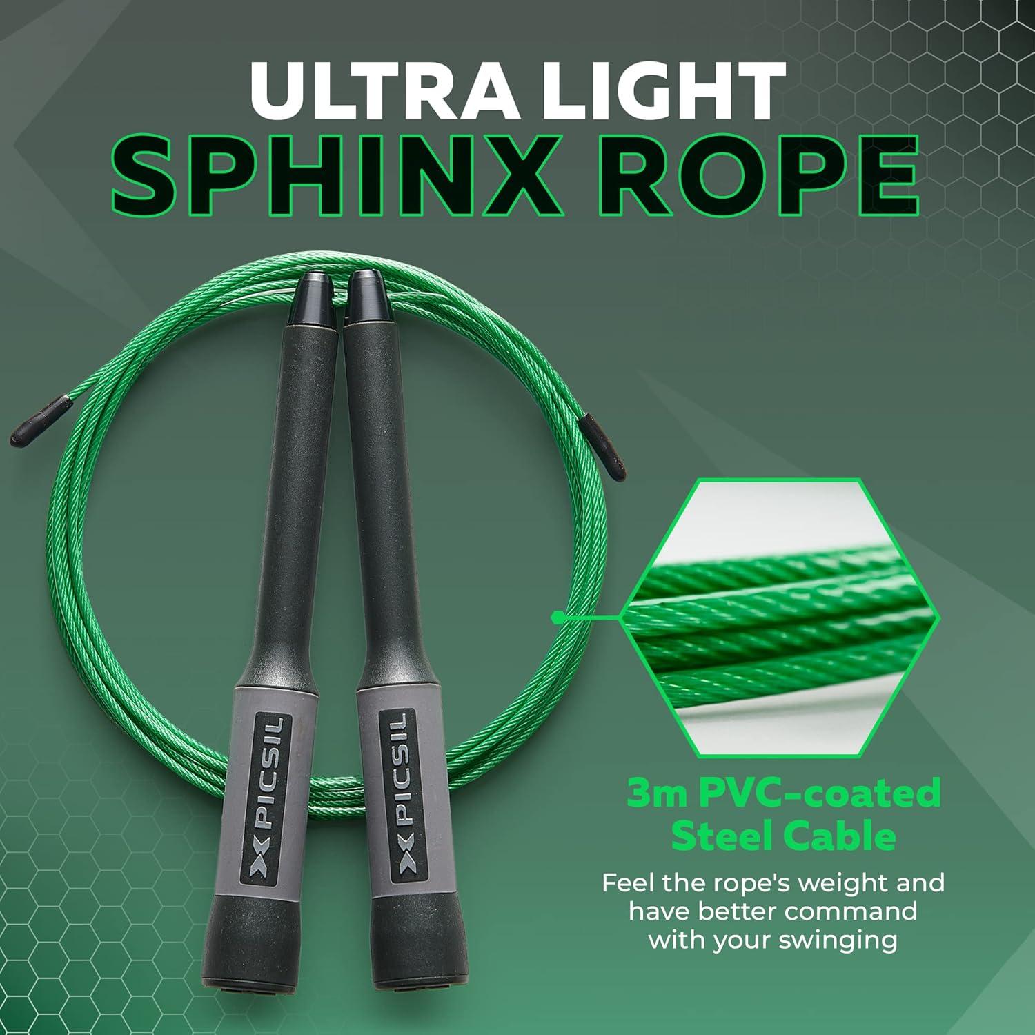 Cuerda de Saltar PICSIL Sphinx Rope Ajustable Doble Rodamiento