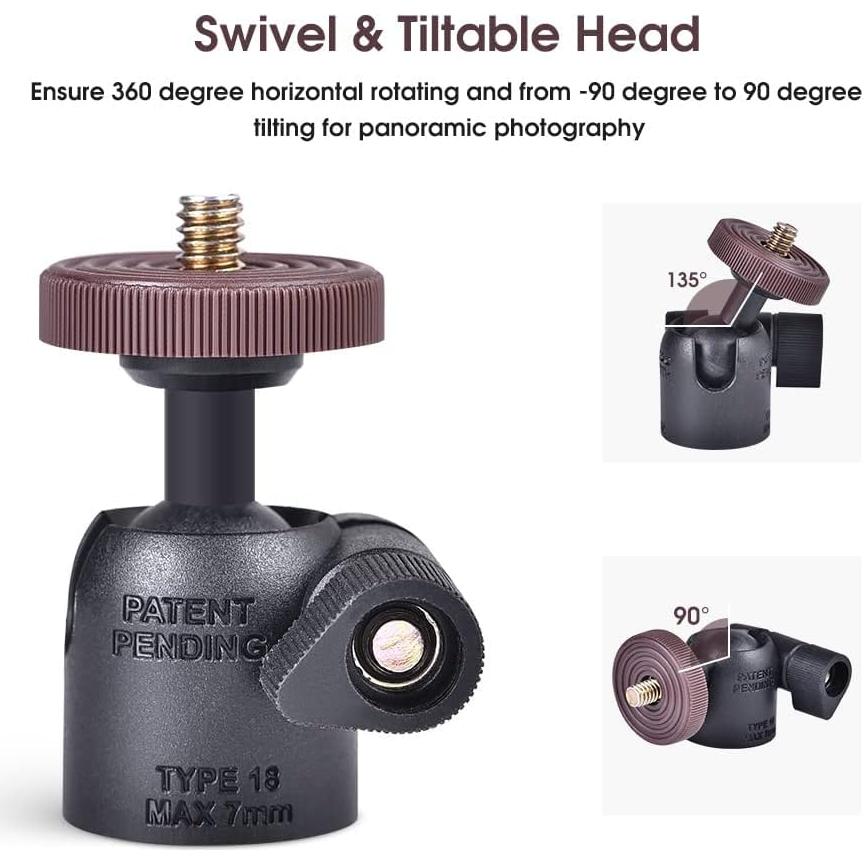 Soporte de cámara flexible KAGYOKU 11" con cabezal giratorio