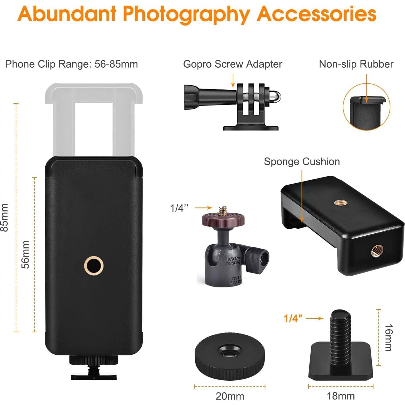 Soporte de cámara flexible KAGYOKU 11" con cabezal giratorio