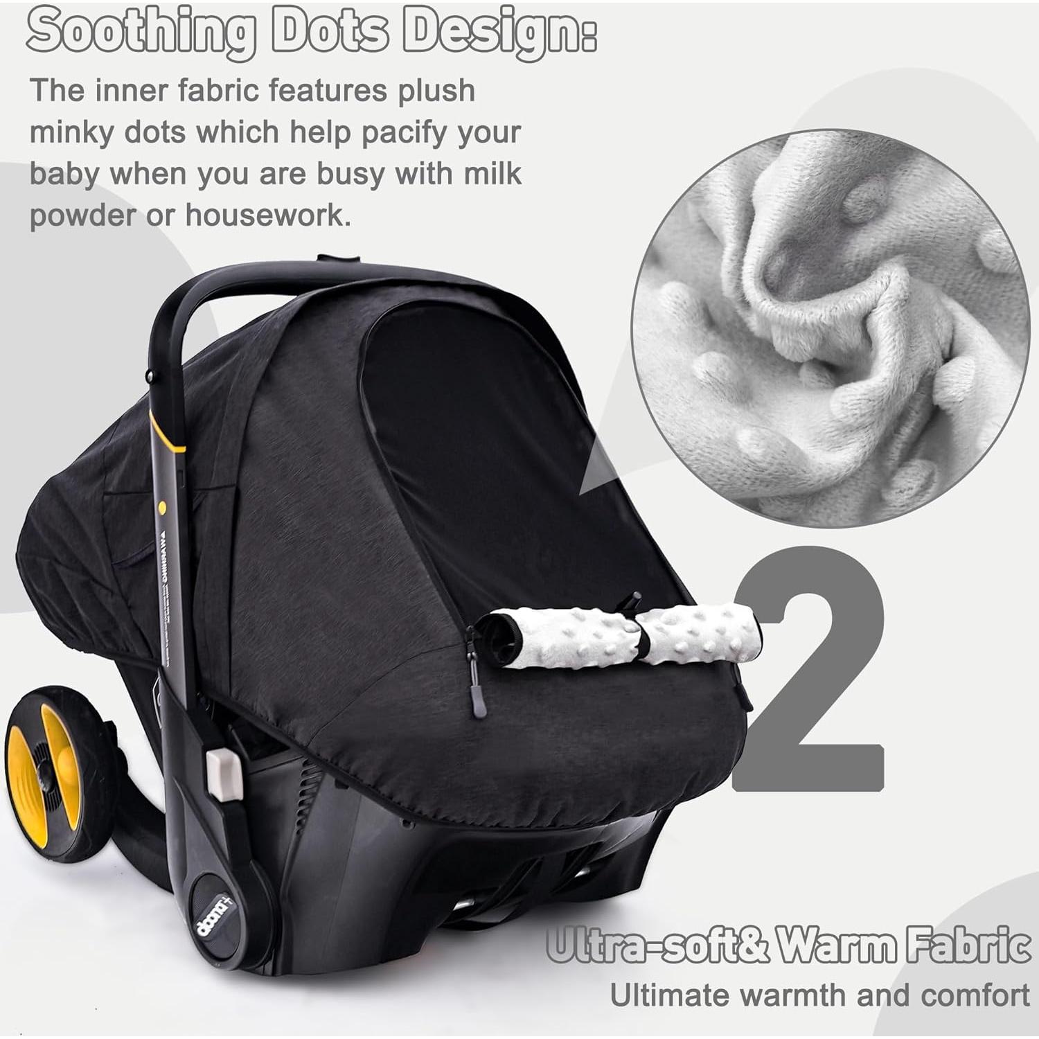 Cubierta de Asiento de Coche Impermeable Doona Bebés Negro