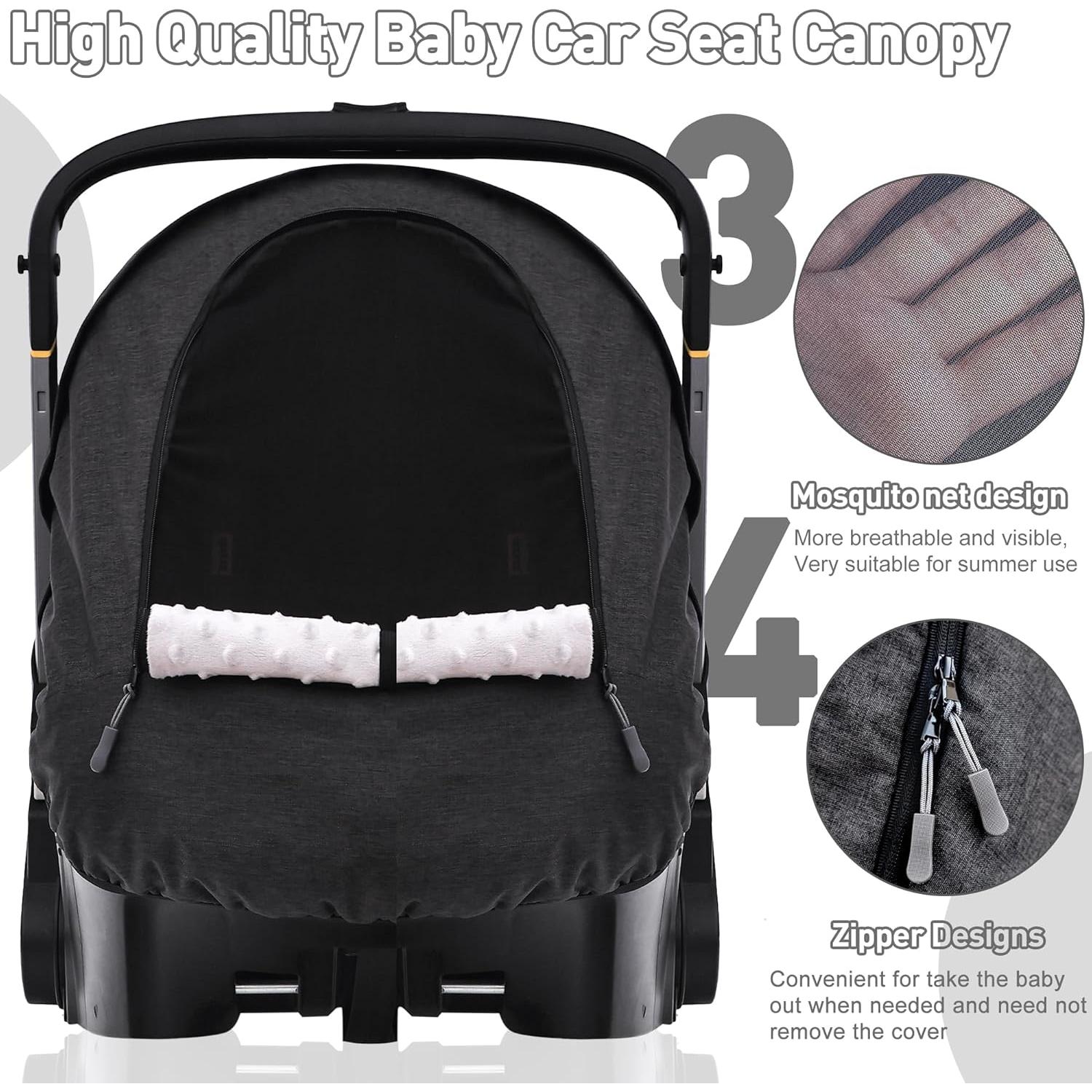 Cubierta de Asiento de Coche Impermeable Doona Bebés Negro