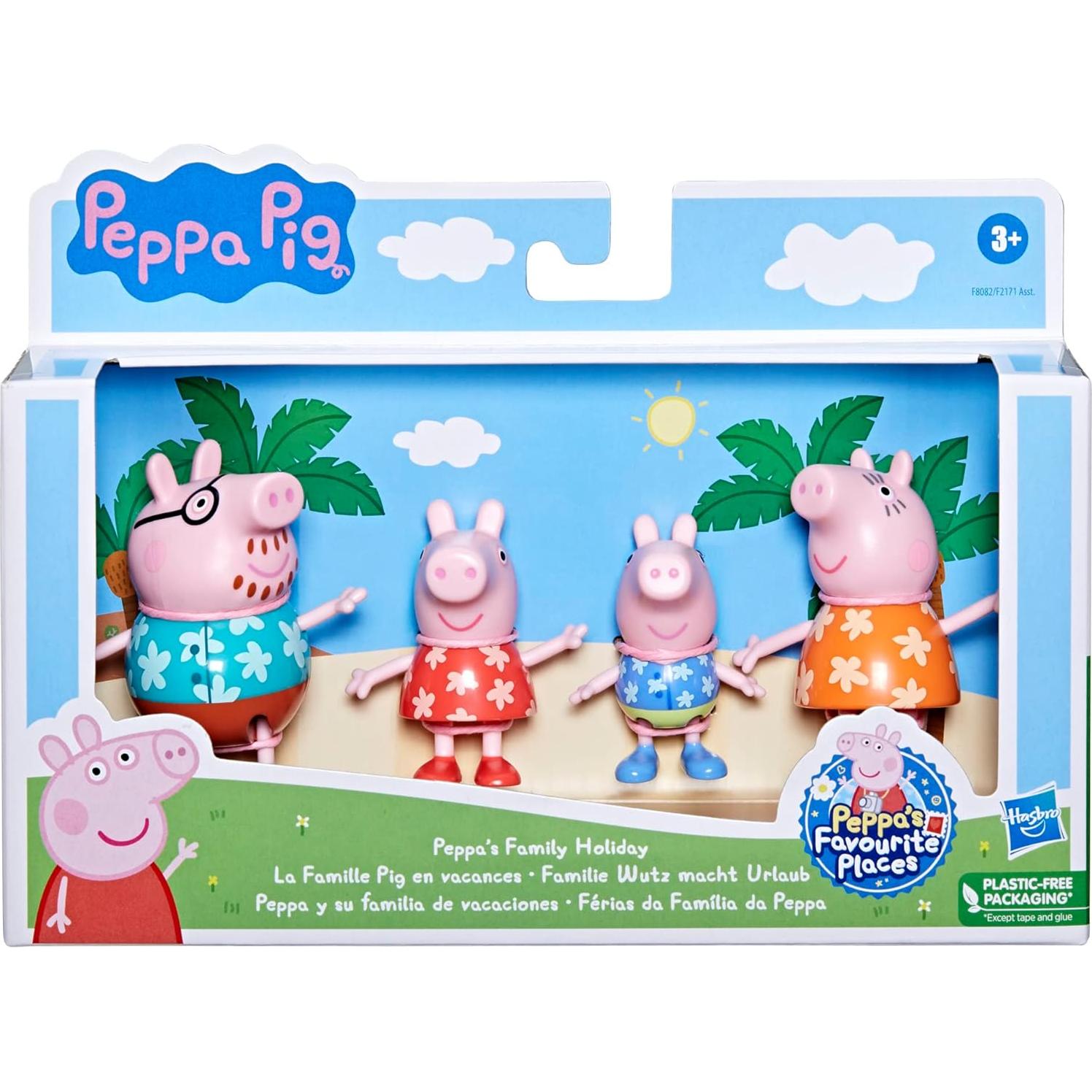 Set de Juguetes Peppa Pig Vacaciones Familia 4 Figuras