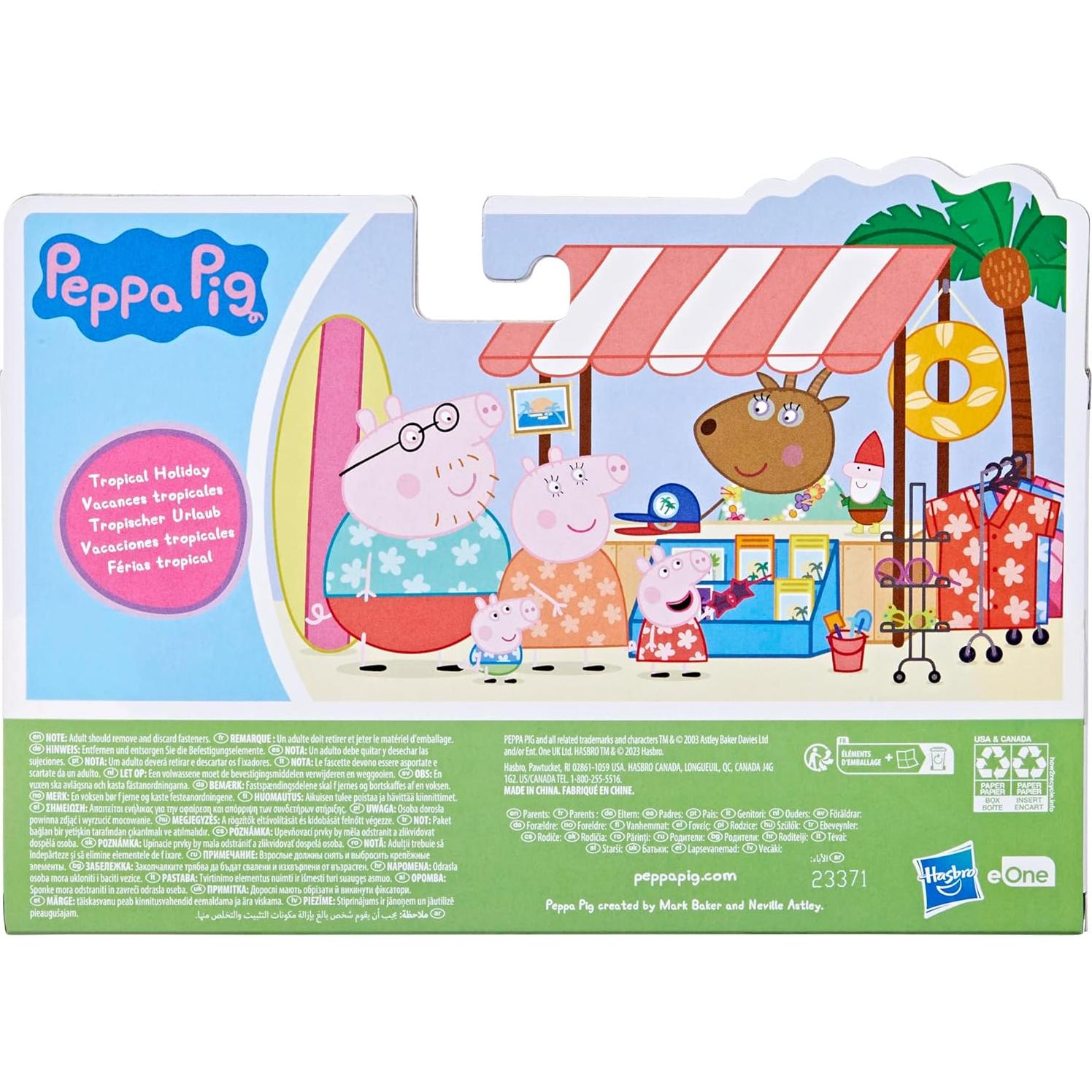 Set de Juguetes Peppa Pig Vacaciones Familia 4 Figuras