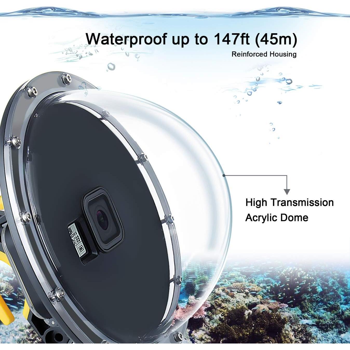 Puerto Domo SOONSUN para GoPro Hero 8 Black - 44.8m Impermeable