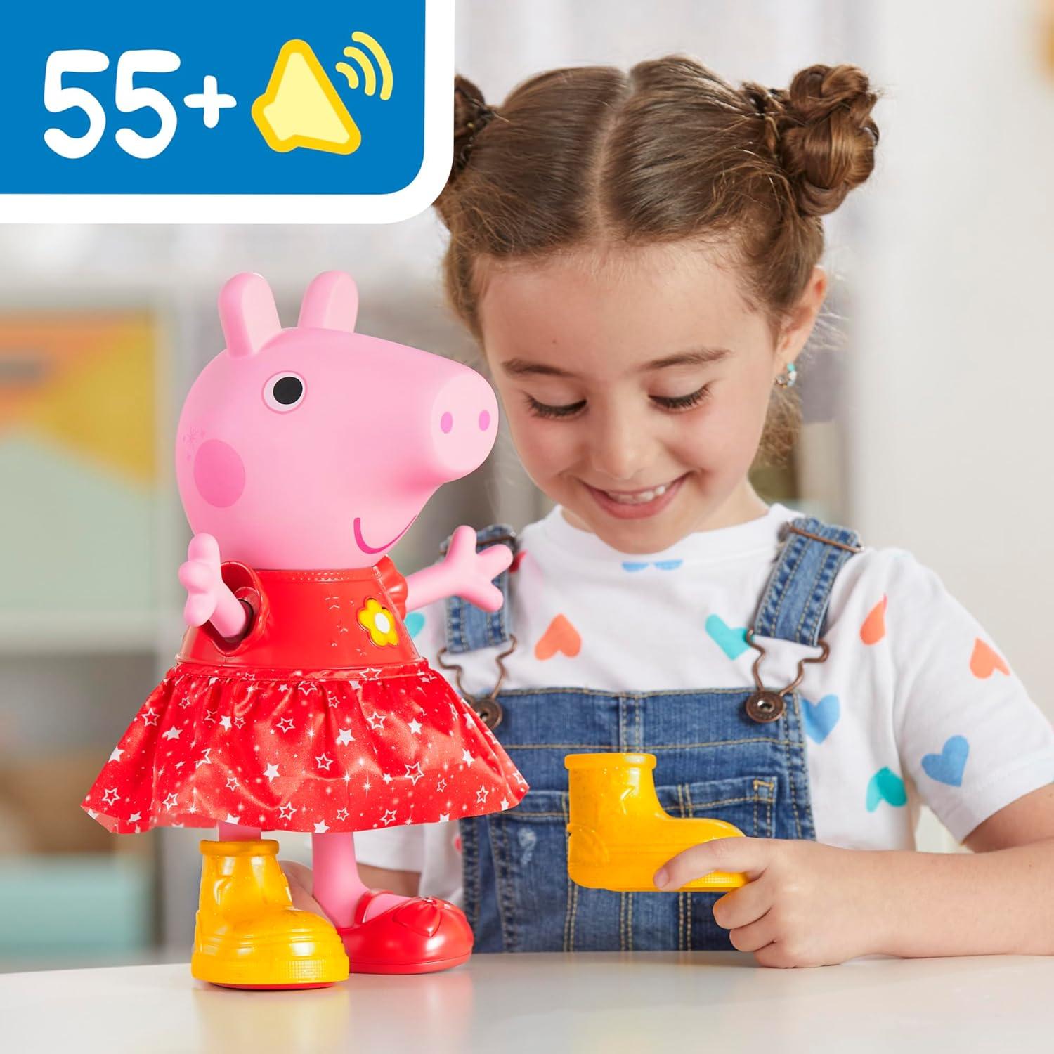 Muñeca Interactiva Peppa Pig Fiesta Charcos Fangosos 30 cm