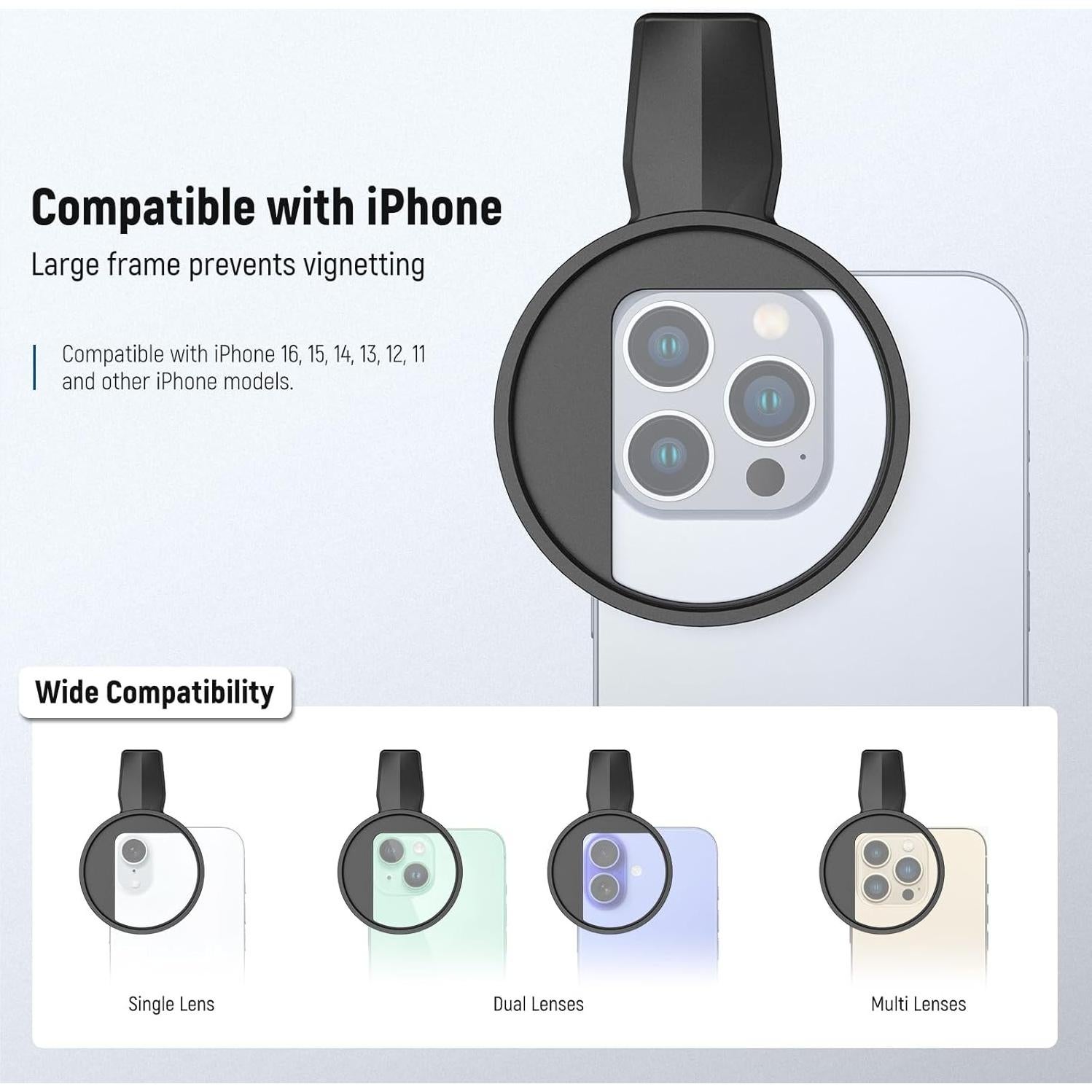 Filtro ND Variable 67mm NEEWER para iPhone ND2-32 Clip On