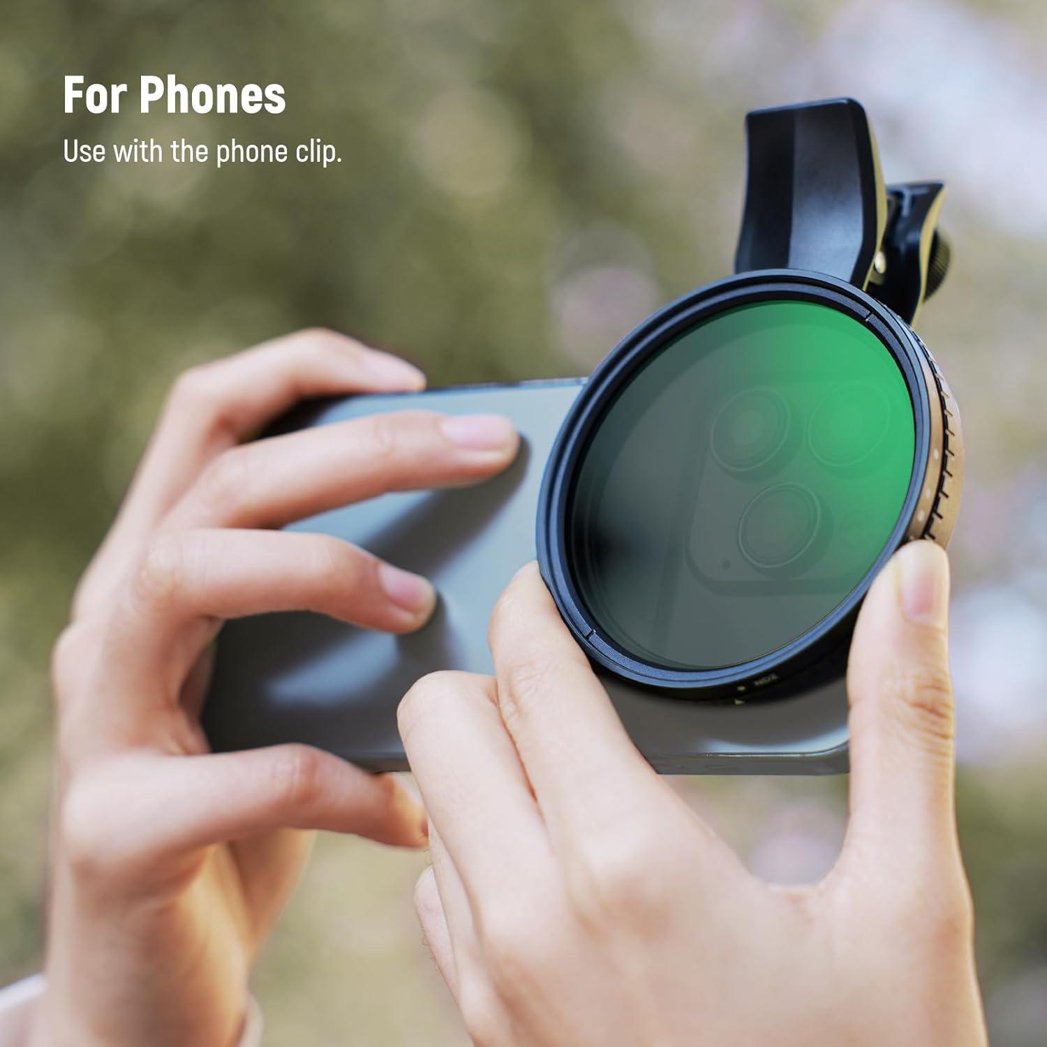 Filtro ND Variable 67mm NEEWER para iPhone ND2-32 Clip On