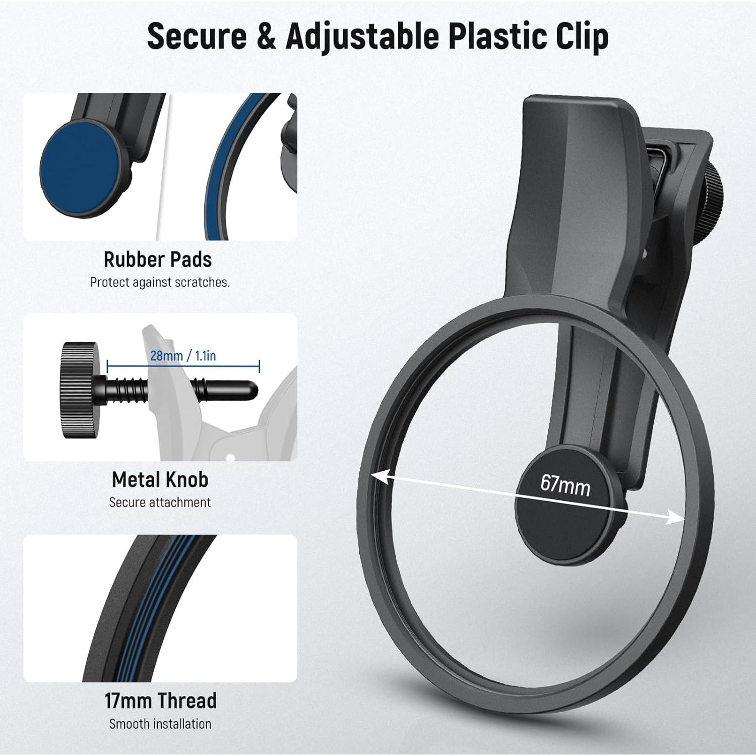 Abrazadera de Filtro de Lente NEEWER 67mm para Teléfono