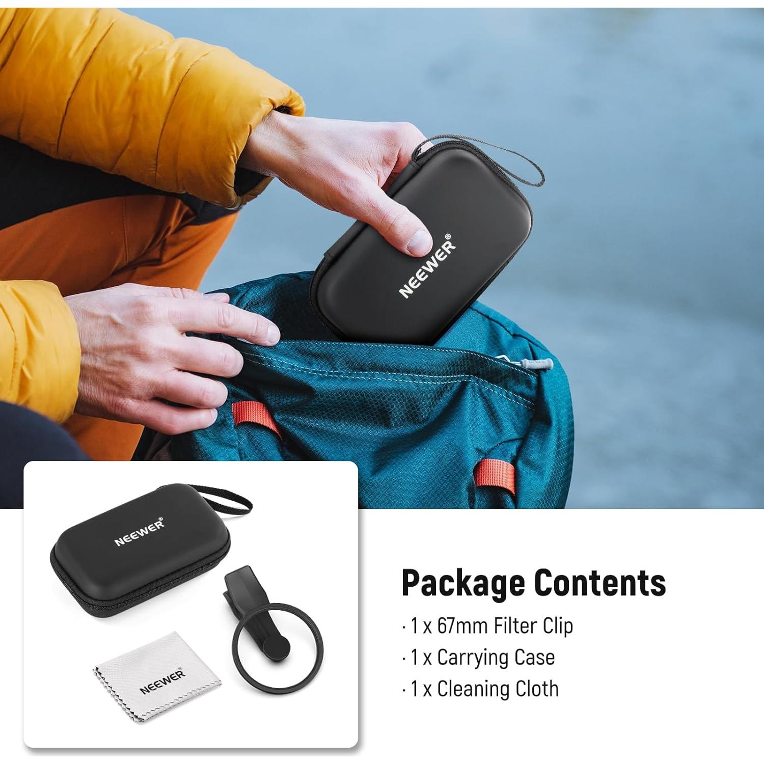 Abrazadera de Filtro de Lente NEEWER 67mm para Teléfono