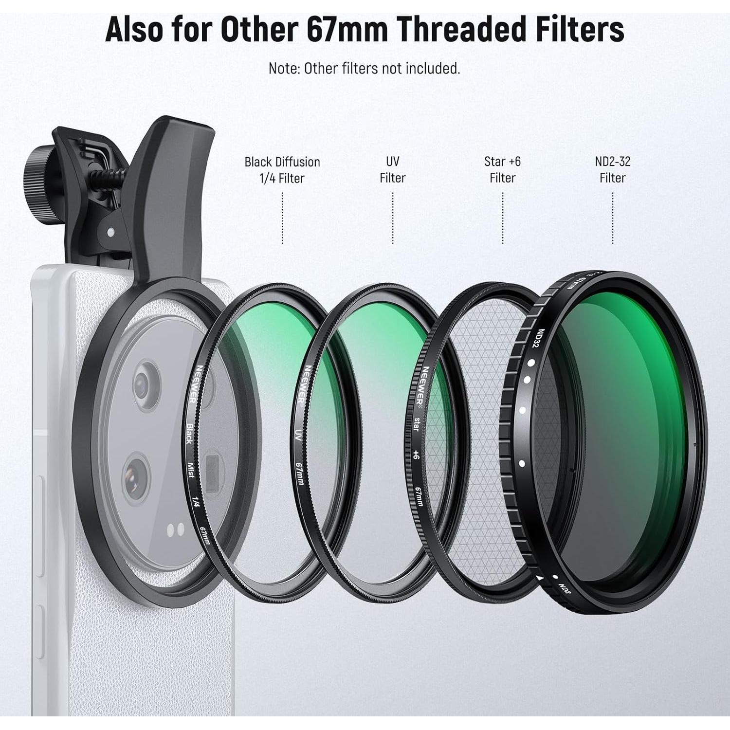 Filtro CPL NEEWER 67mm para Teléfono Android - Accesorio Fotografía