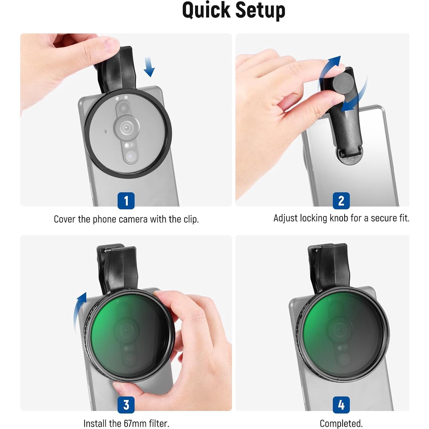 Filtro ND Variable NEEWER 67mm para Teléfono Android ND2-32