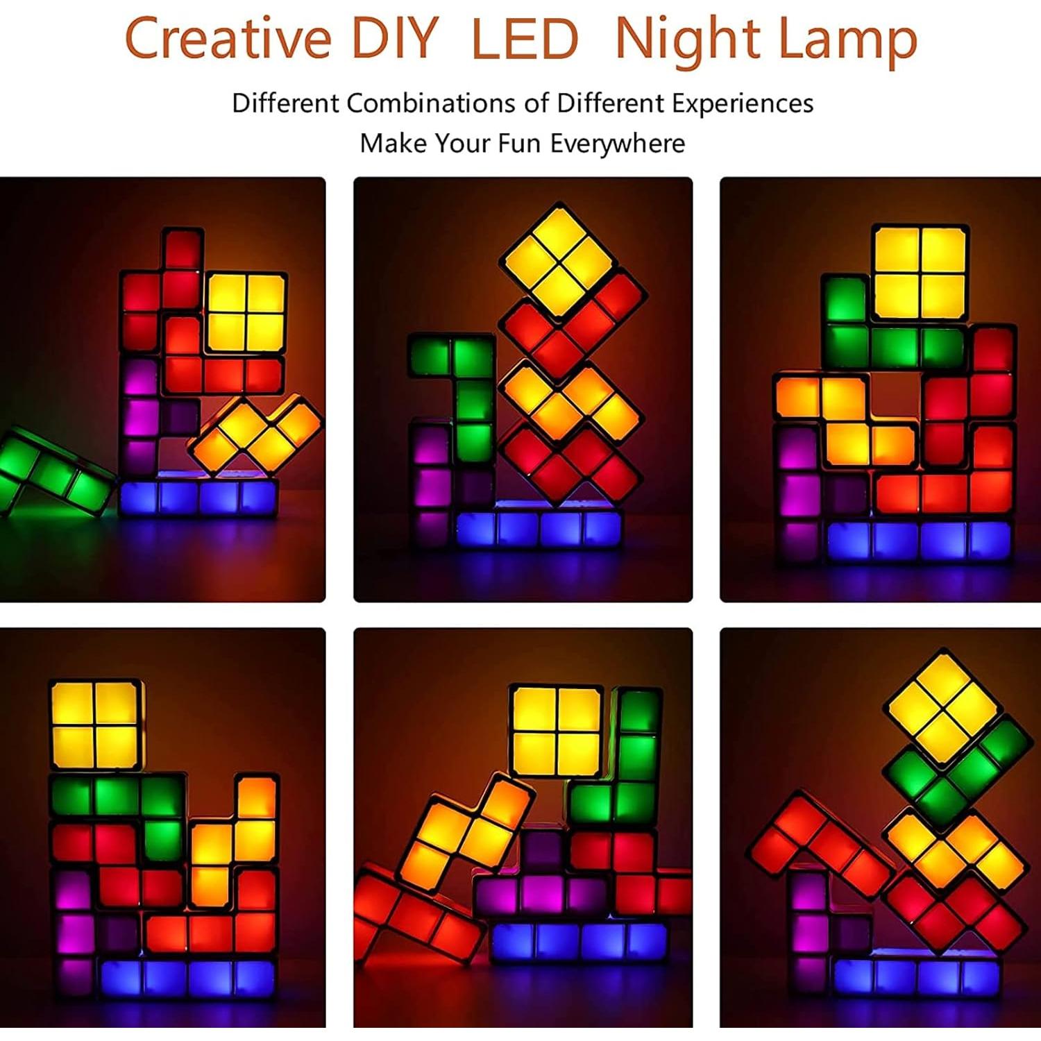 Luz Nocturna LED Apilable VEEKI 7 Colores USB para Niños