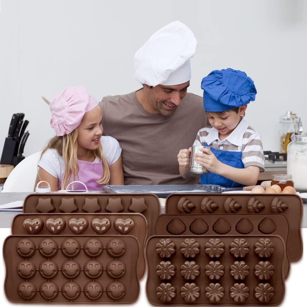 6 Moldes de Silicona CNYMANY para Chocolate y Caramelo