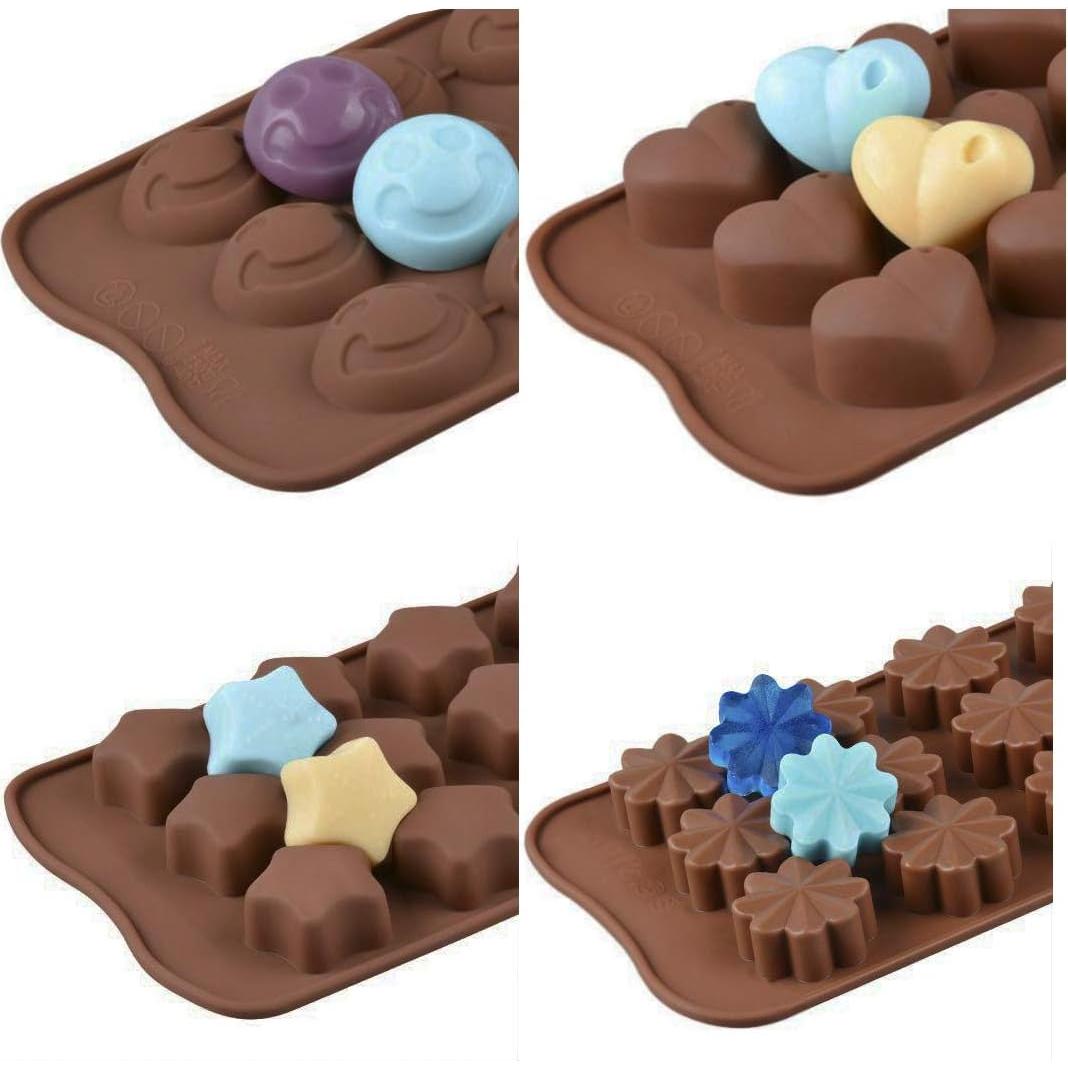 6 Moldes de Silicona CNYMANY para Chocolate y Caramelo