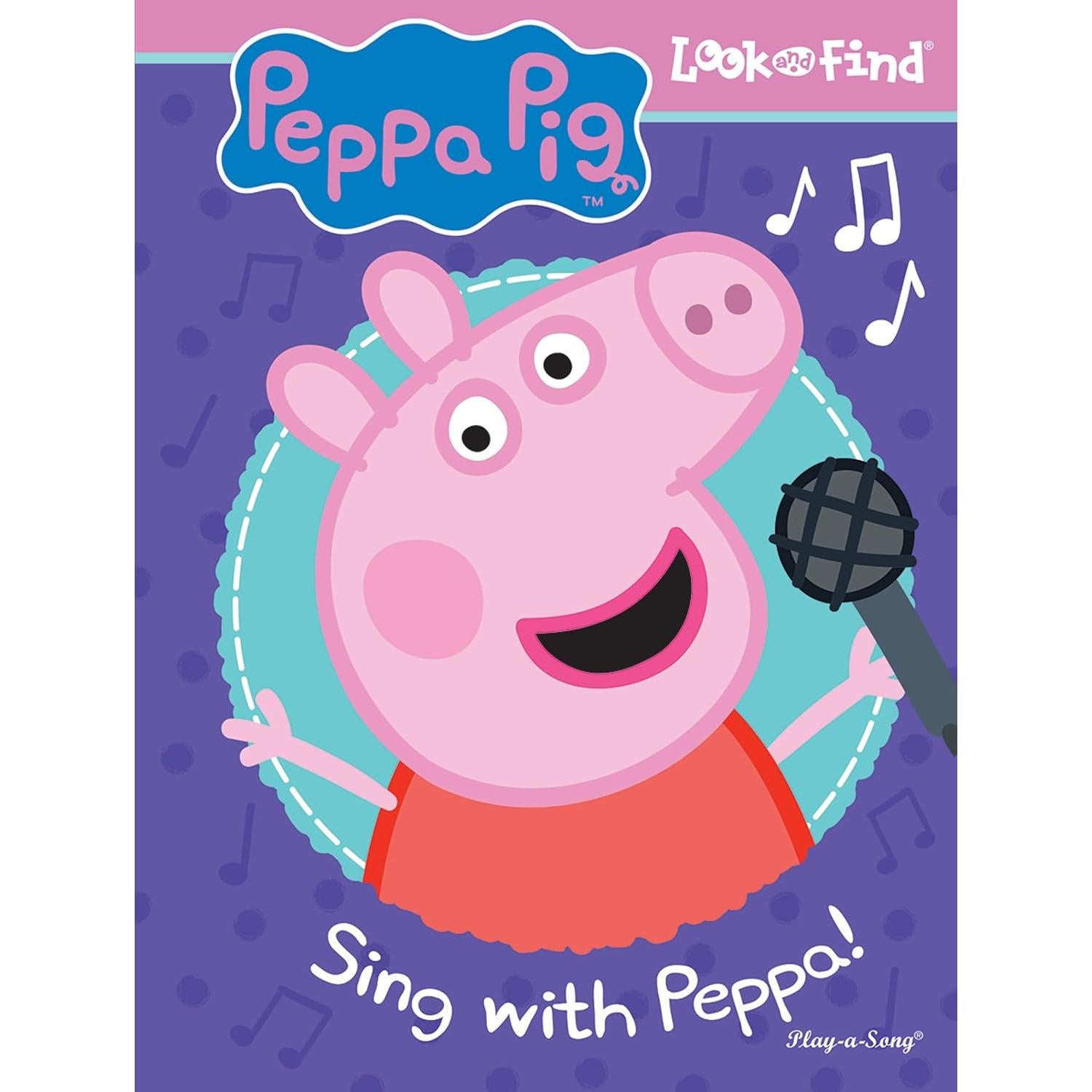 Peppa Pig - Sing with Peppa! Microphone and Look and Find Sound Activity Book Set - PI Kids (Play-A-Song)