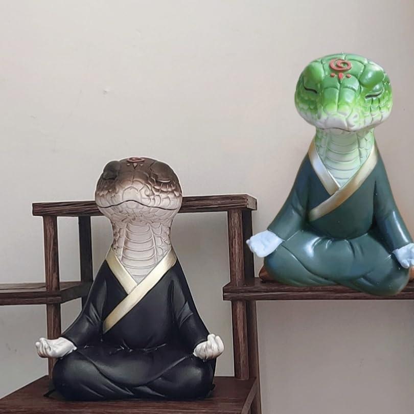 Estatua de Serpiente Zen Buda - Decoración Meditativa 9.14cm