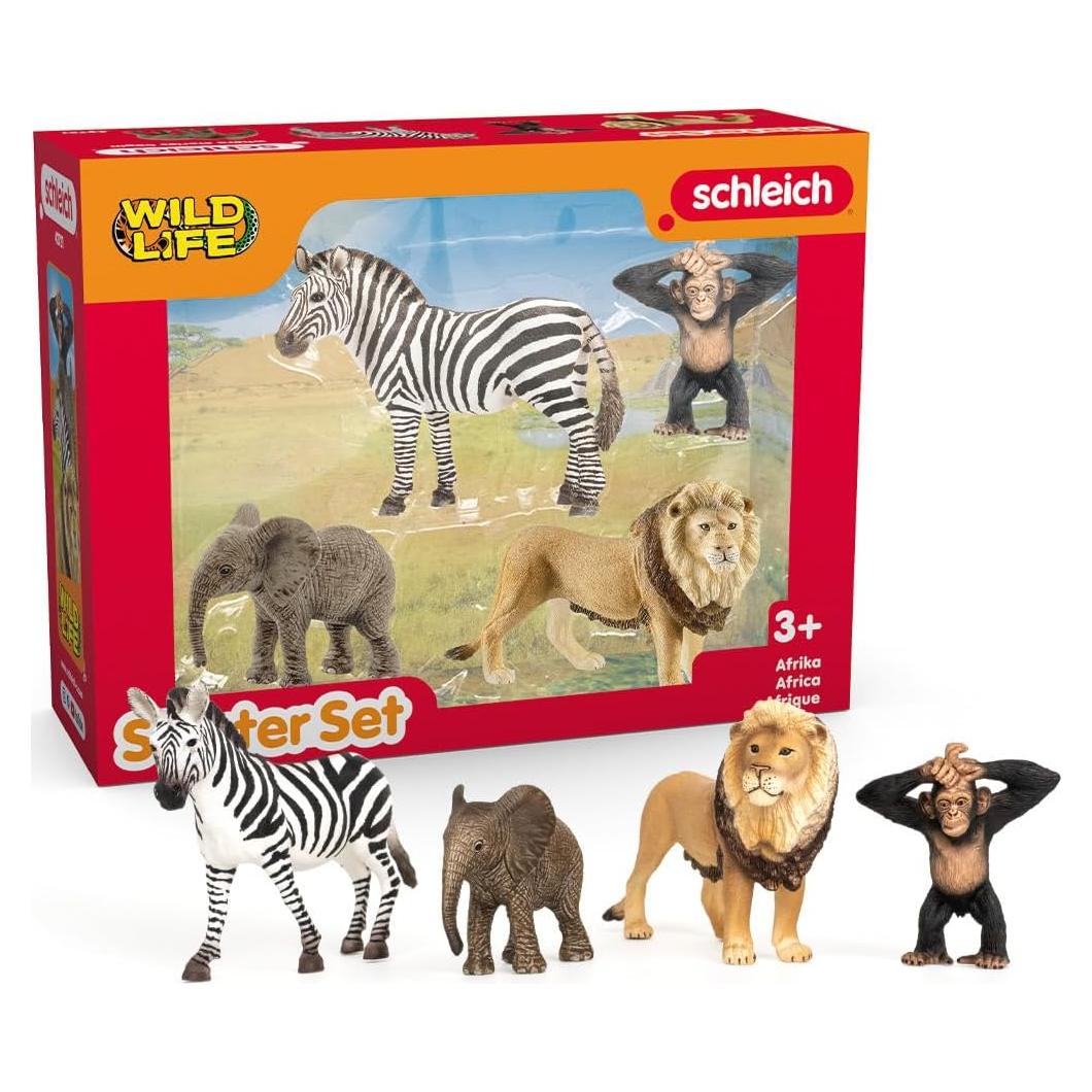Juego de Animales Silvestres Schleich - 4 Piezas para 3+