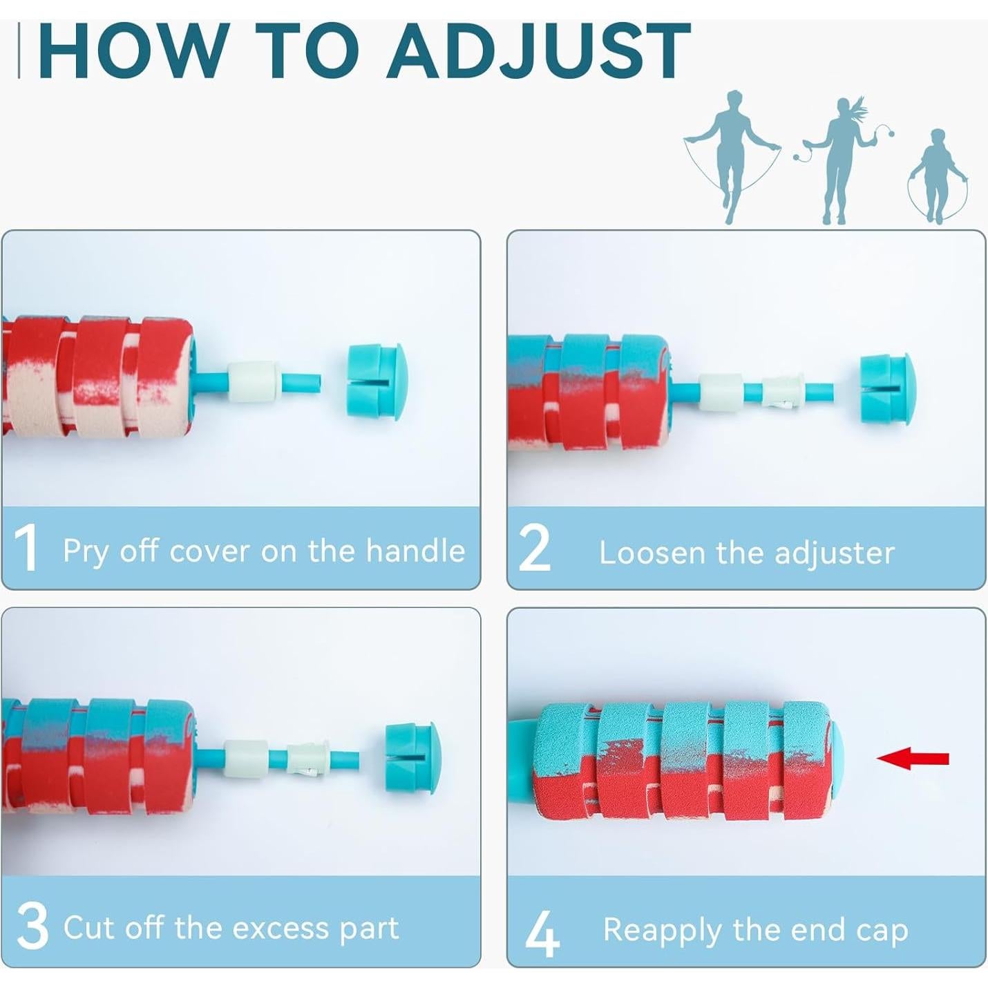 Cuerda de Salto Sin Cuerda VOPOCO Ajustable para Fitness