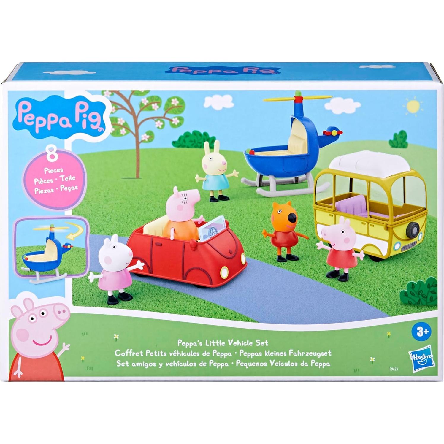 Juego de Vehículos Peppa Pig con 5 Figuras - Juguetes 3+