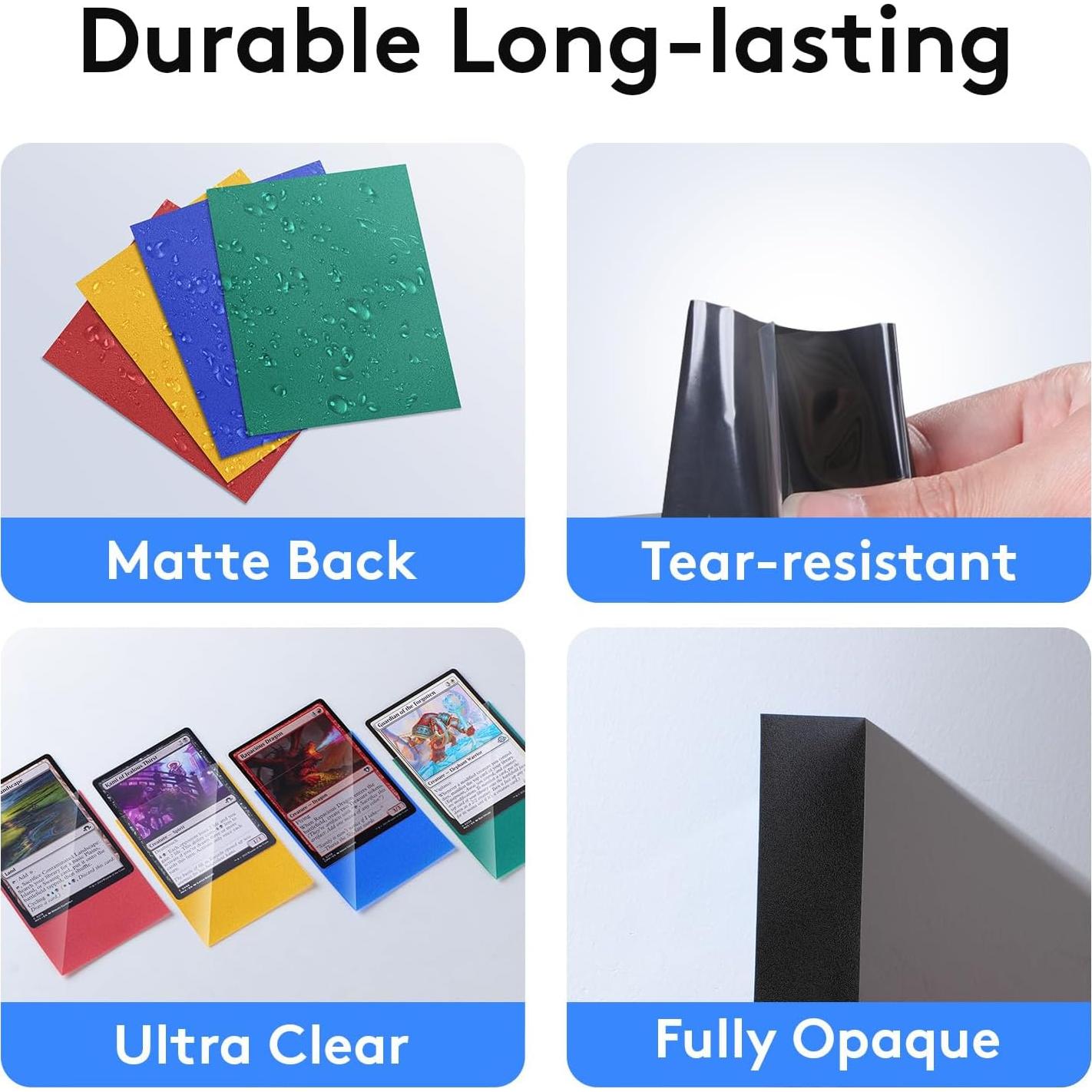 1200 Fundas Mate para Cartas SEFOWG - 12 Colores 66x91mm