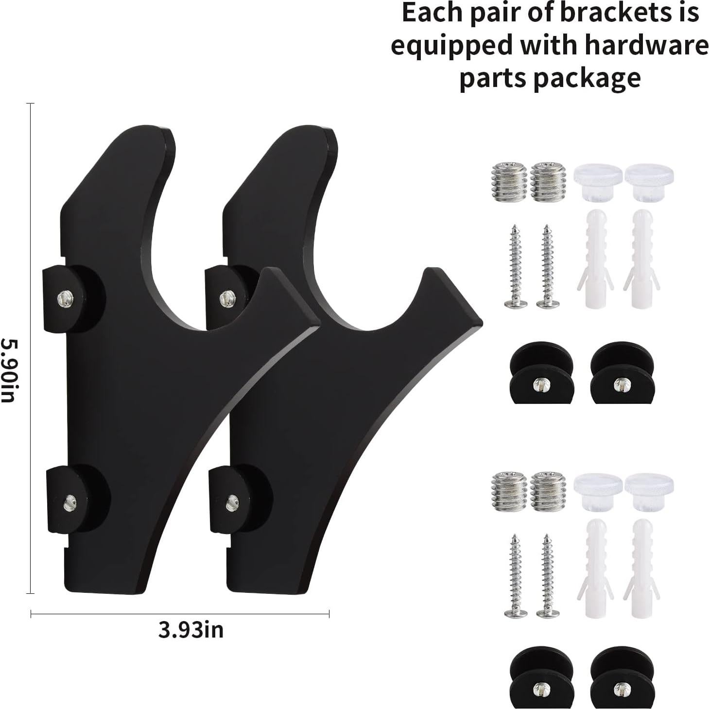 Soporte de Pared para Sables de Luz Acrílico Negro - 25x8x8 cm