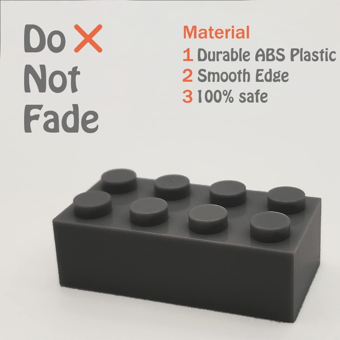 200 Piezas Ladrillos de Construcción HUIZDQ 2x4 Gris Oscuro