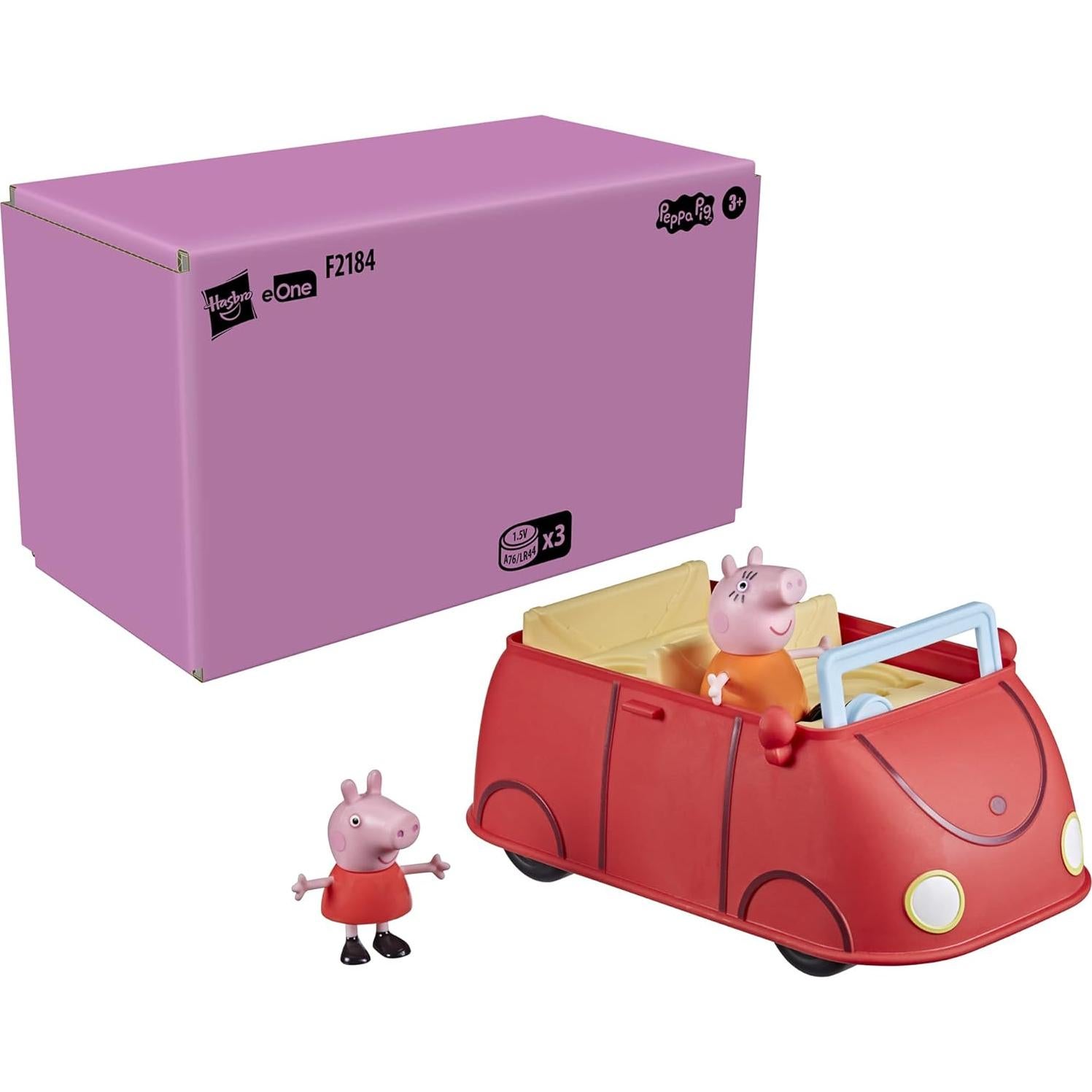 Coche Rojo Peppa Pig con Sonido y 2 Figuras - Juguete