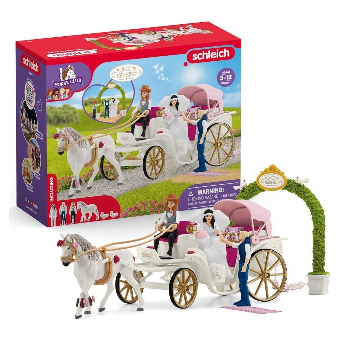 Carroza de Boda Schleich con Novios y Caballo Lipizzaner